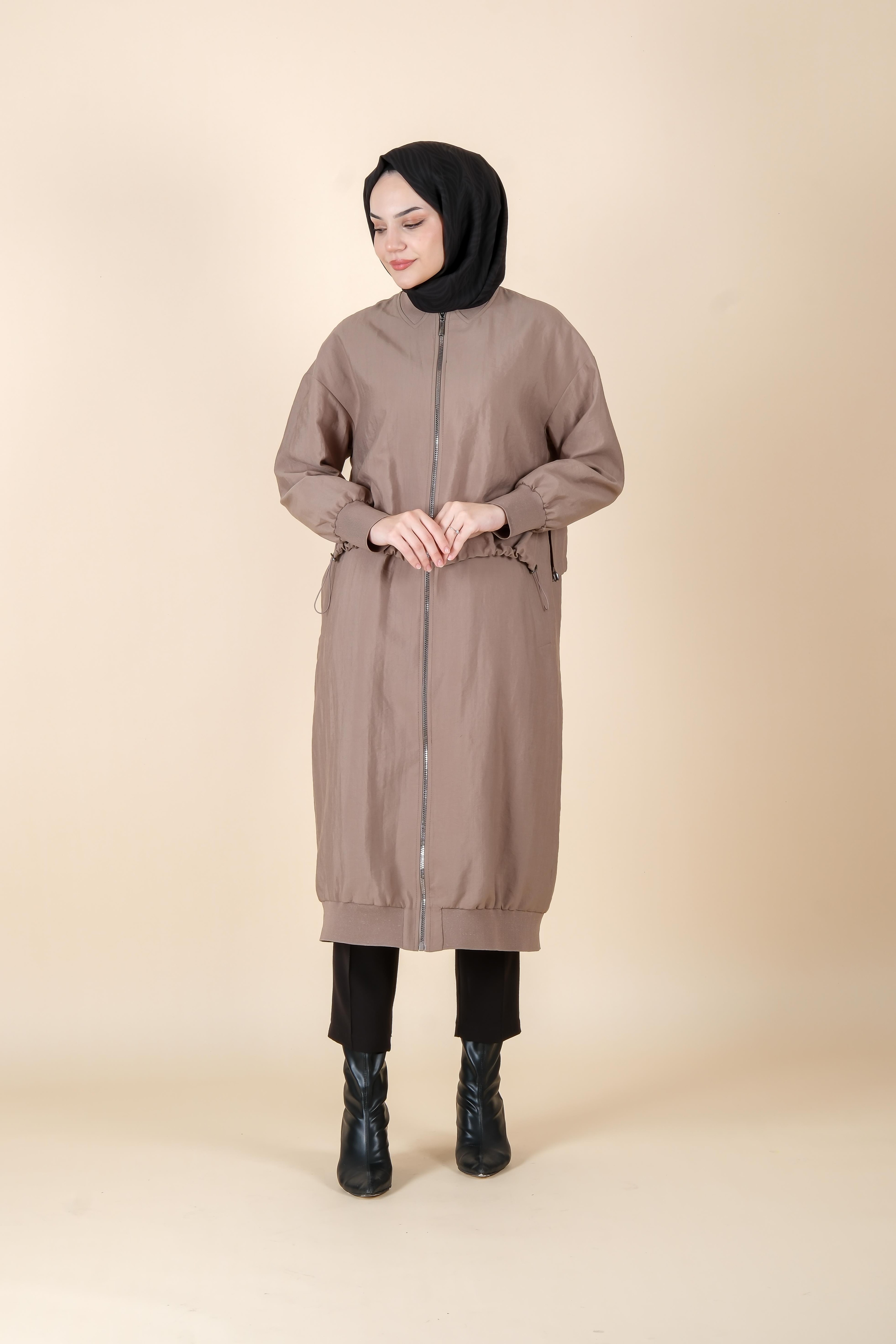 W-25-807 MASSİMO DONNA BOMBER DETAILED COAT