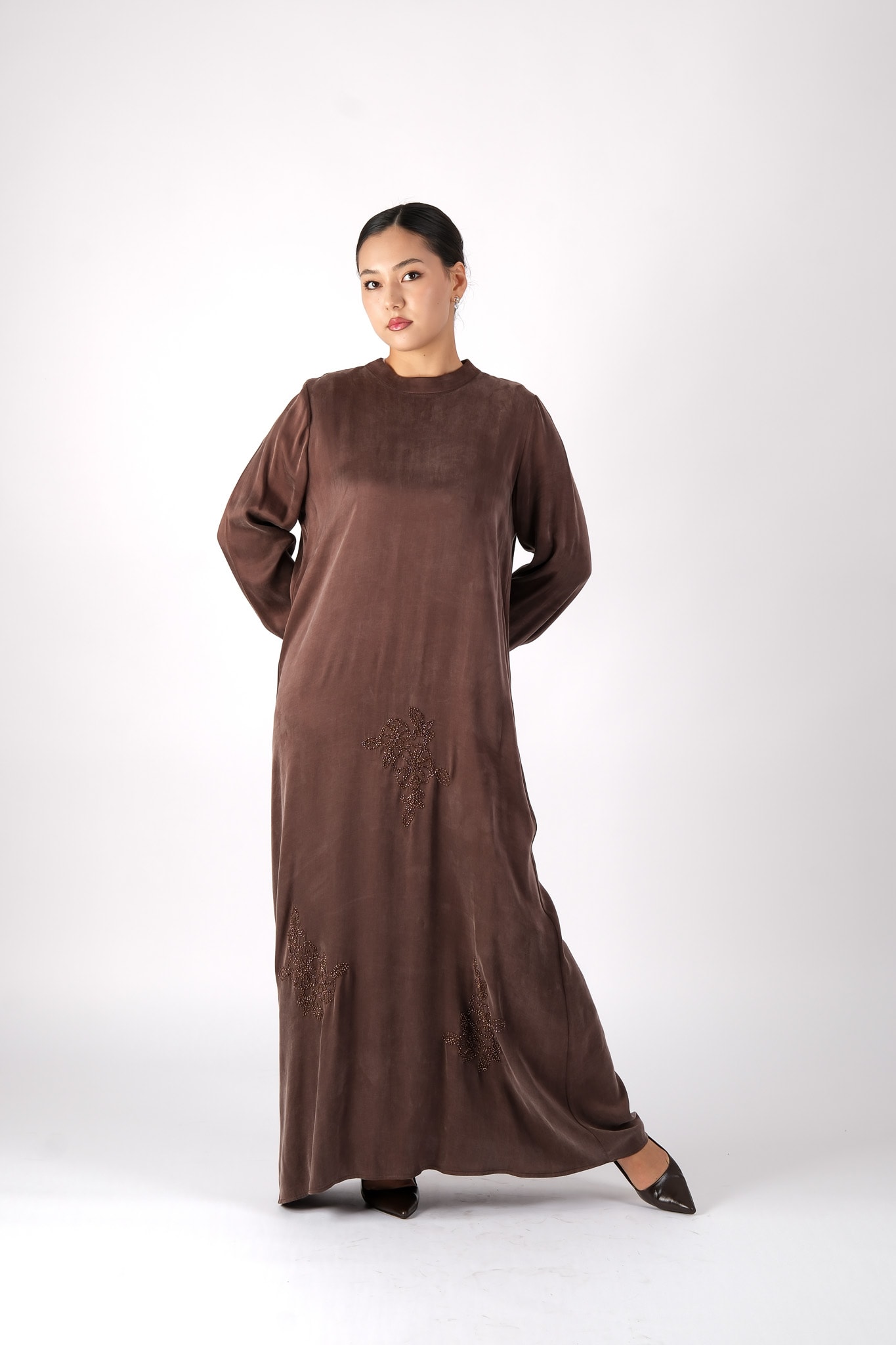 303829 ALMARWAH ELBİSE - Kahverengi