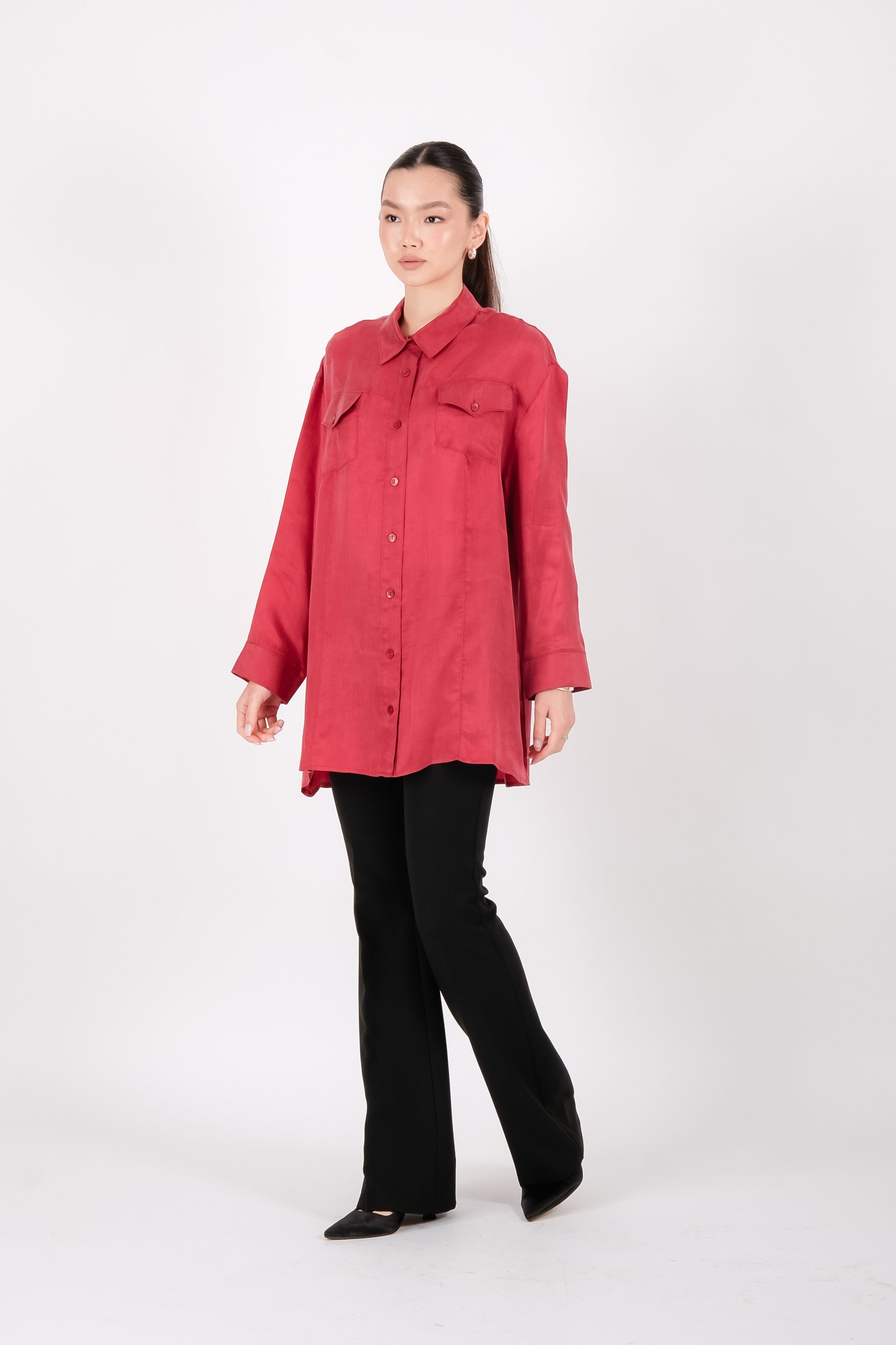 S-25-208 MASSİMO DONNA TUNİK - Kırmızı