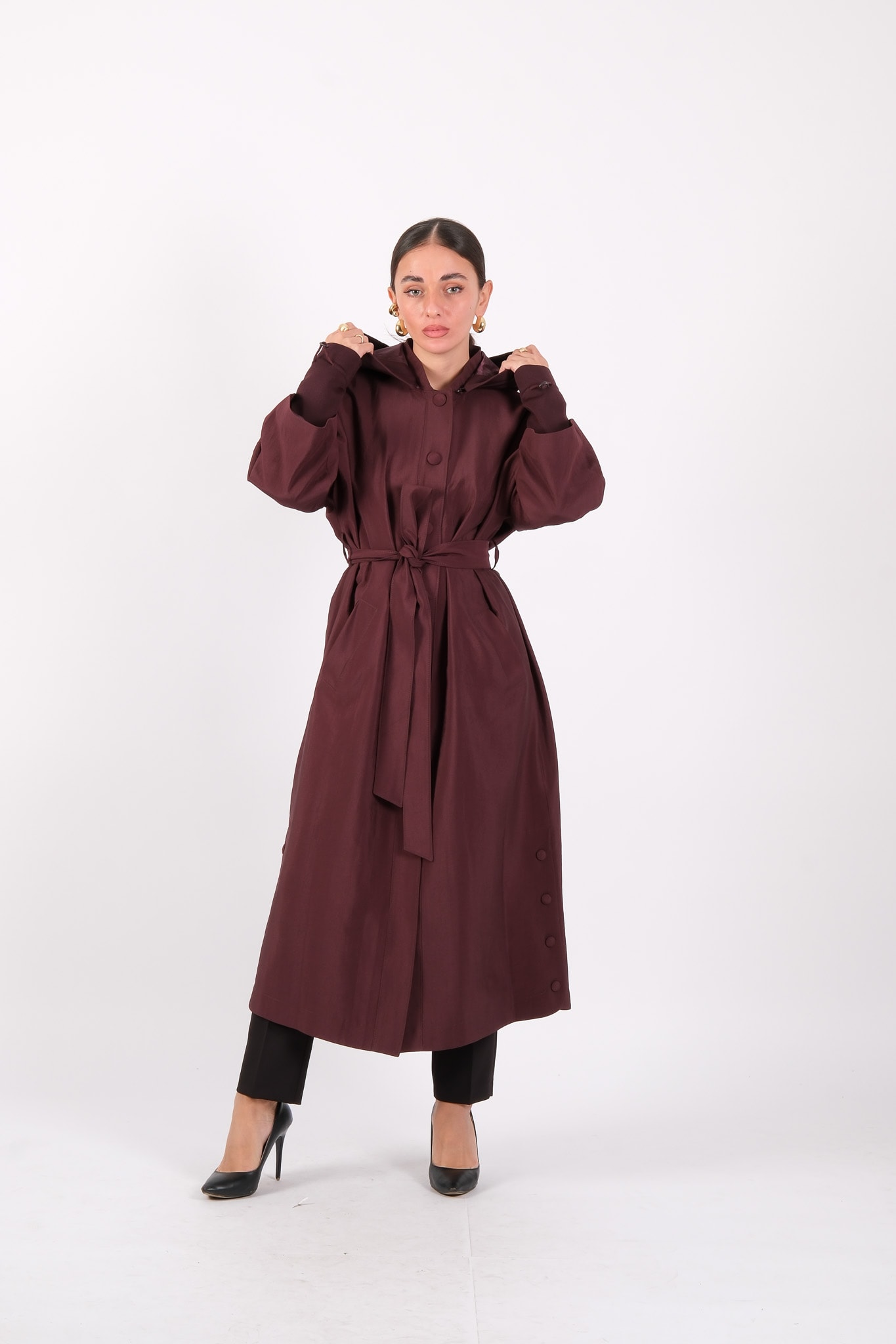 W-26-835 MASSİMO DONNA KAP - Plum