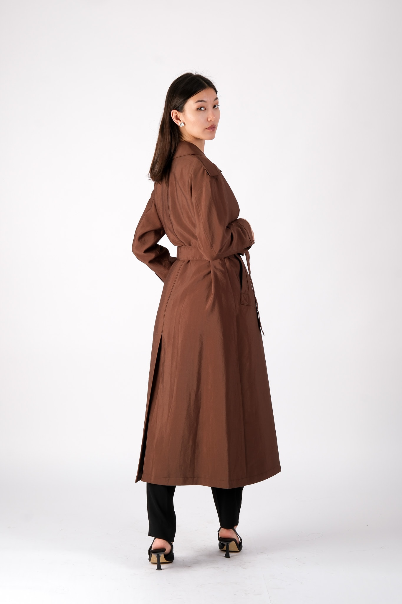 W-26-838 MASSİMO DONNA TRENÇKOT - Kahve