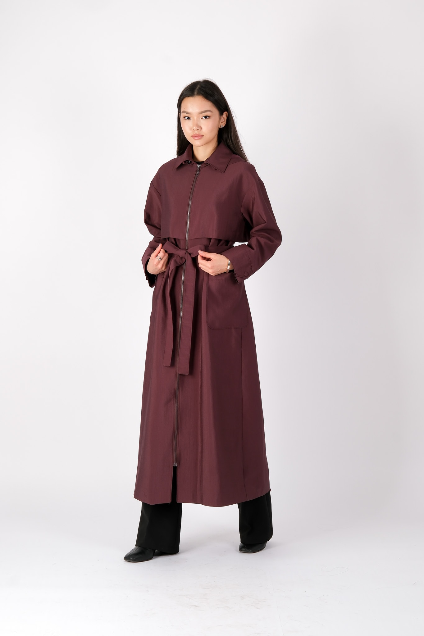 W-26-845 MASSİMO DONNA KAP - Plum
