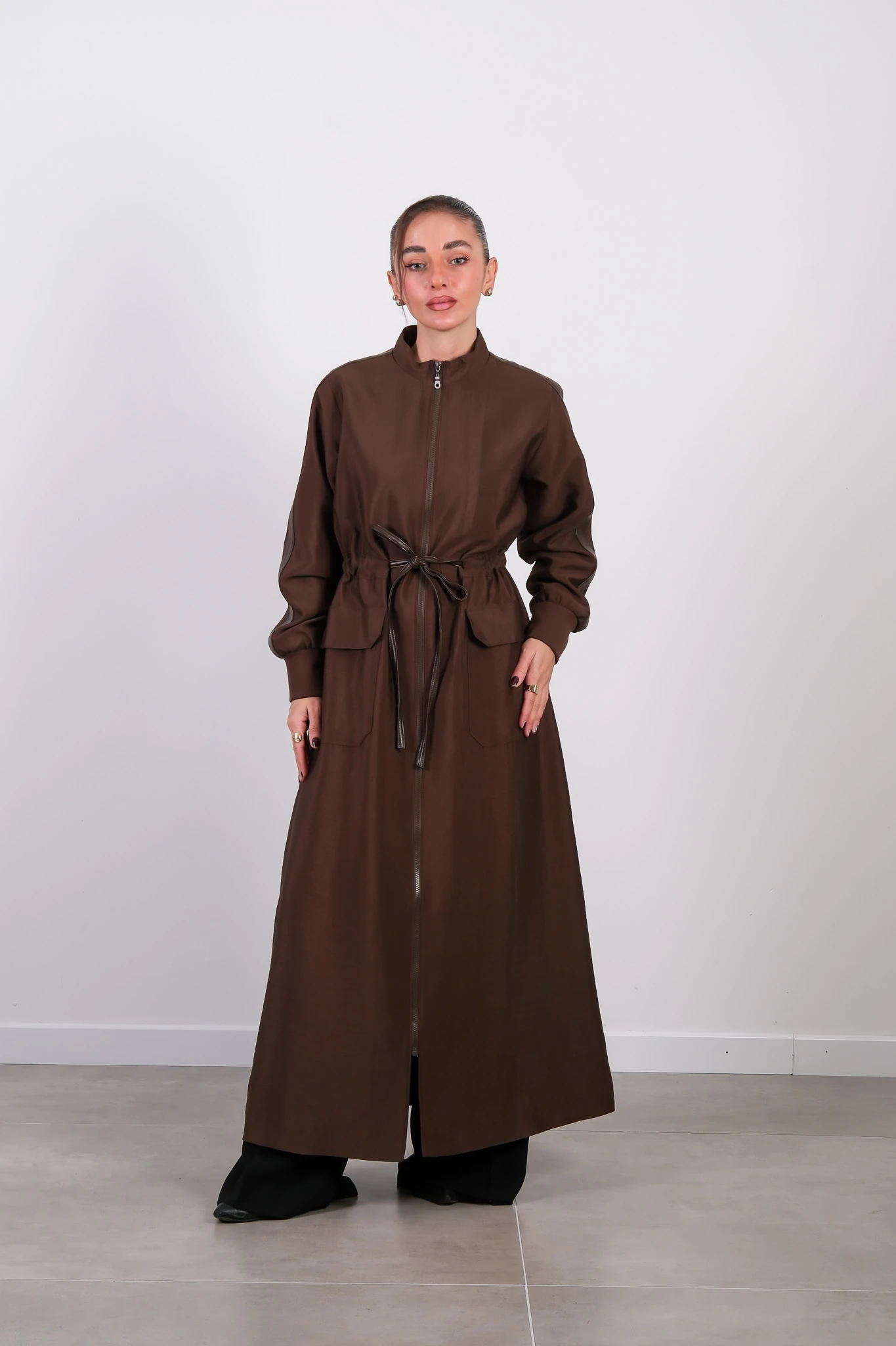 W-26-831 MASSİMO DONNA TRENÇKOT - Kahve