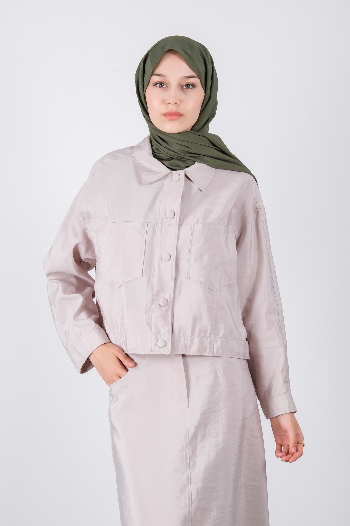 S-25-115 MASSİMO DONNA CEKET - Taş
