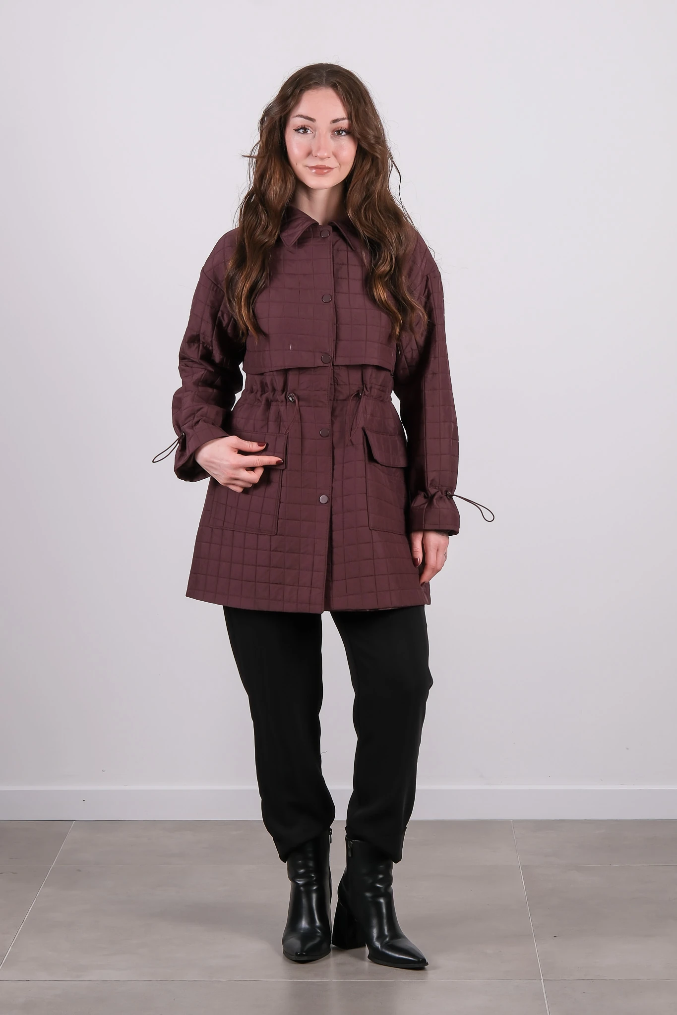 W-26-803 MASSİMO DONNA CEKET - Plum