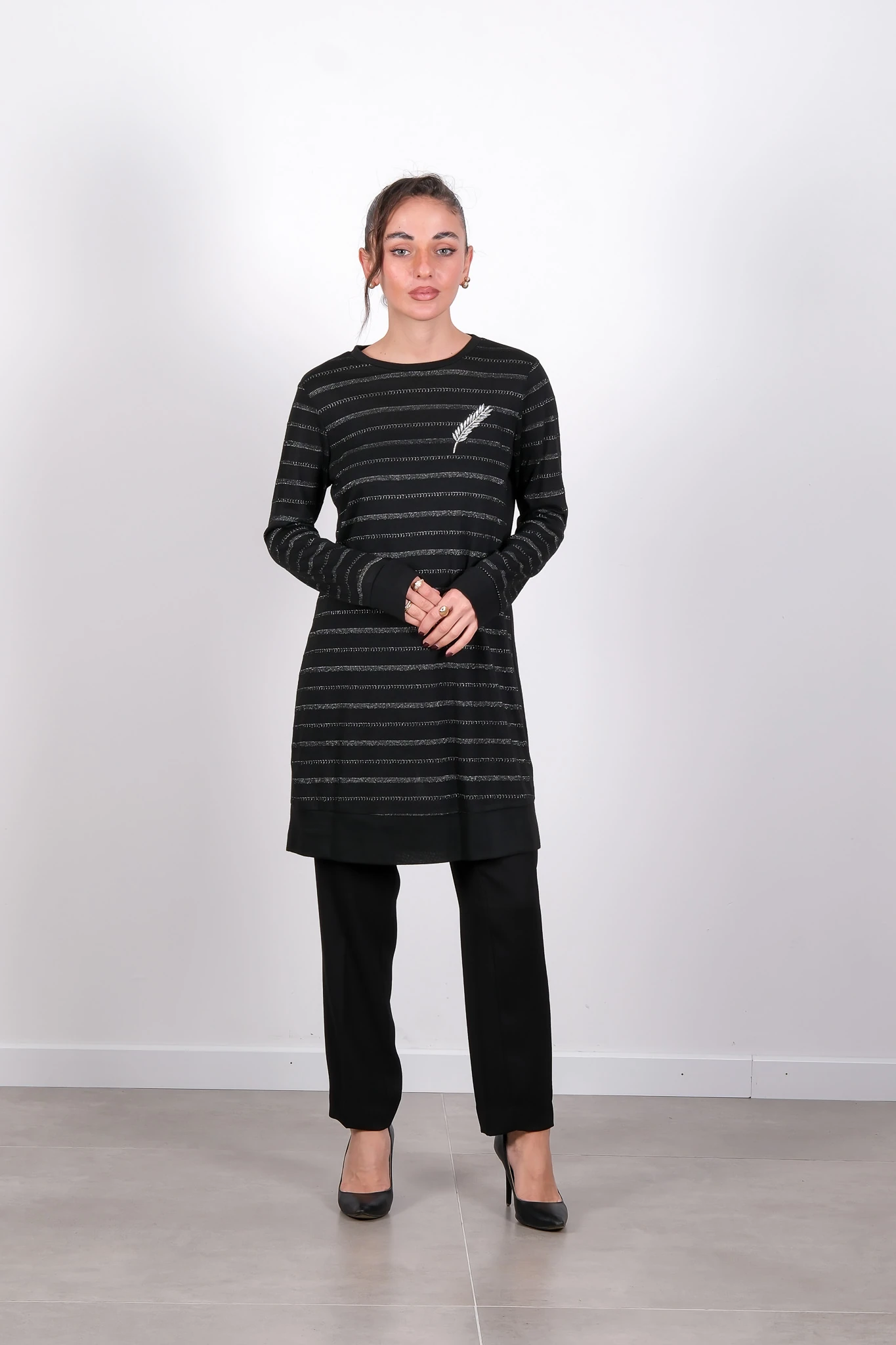 8009 LOOK TUNİK - Siyah