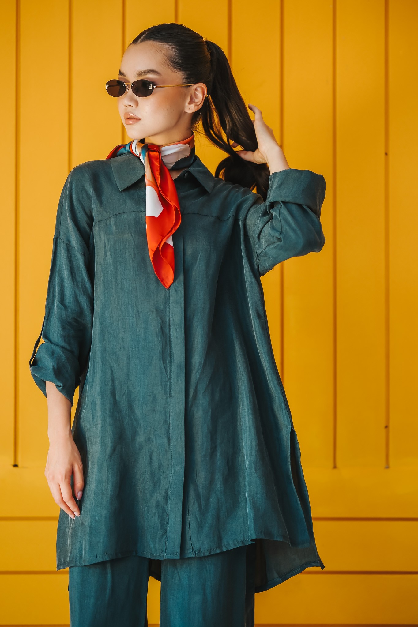 S-25-239 MASSİMO DONNA TUNİK - Yeşil