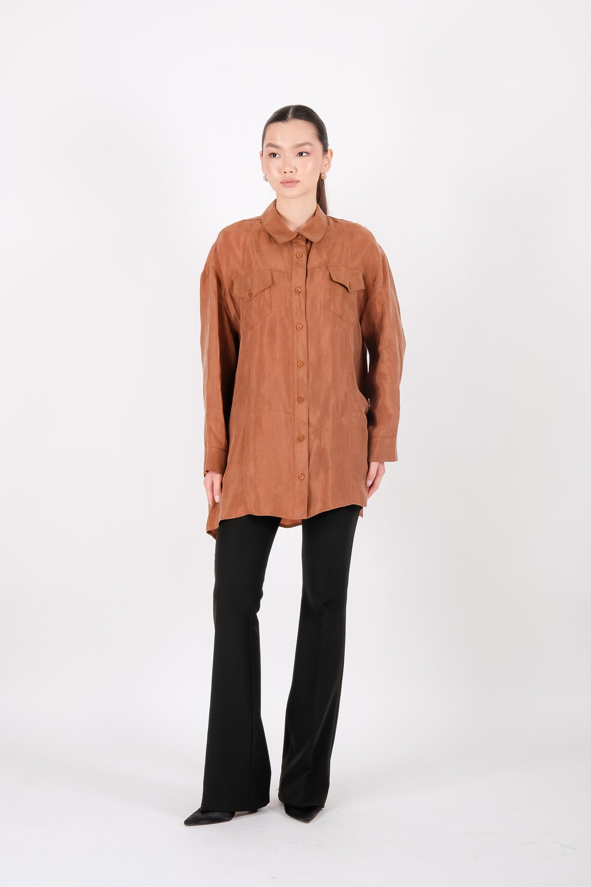 S-25-208 MASSİMO DONNA TUNİK - Taba