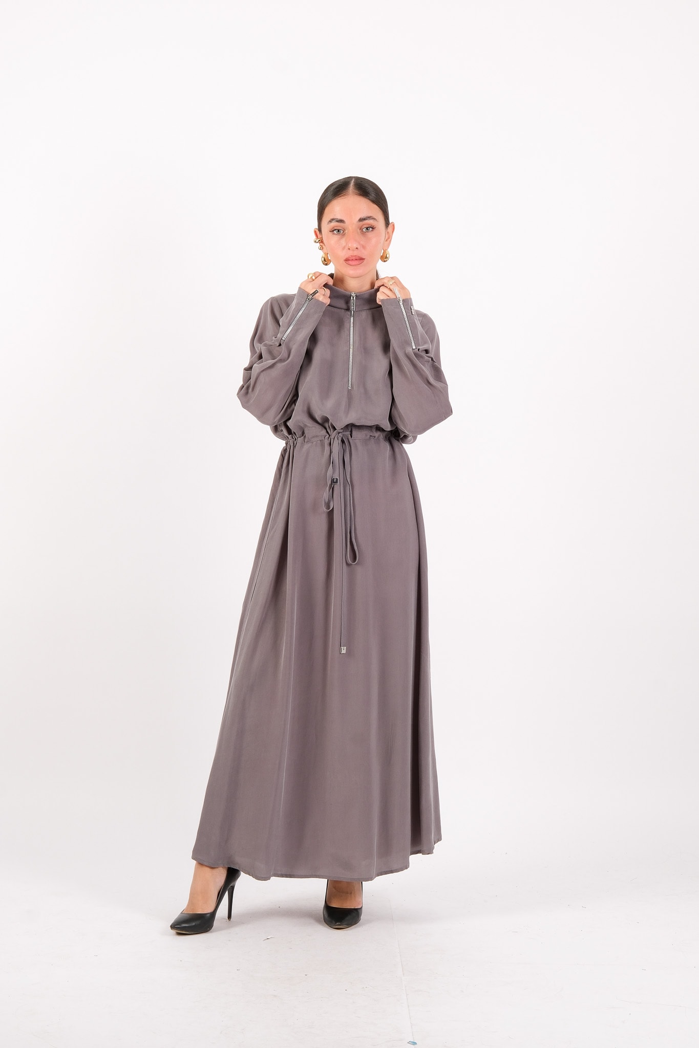 4011 MİSS DALIDA ELBİSE - Anthracite