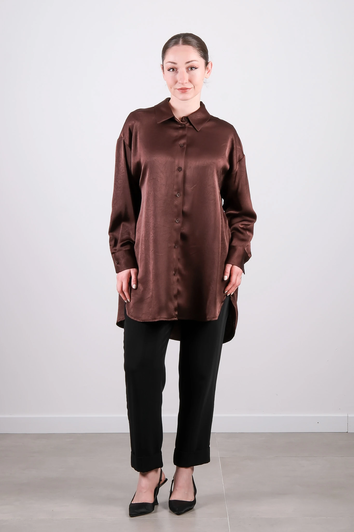 36240 İKOLL GÖMLEK - Kahverengi