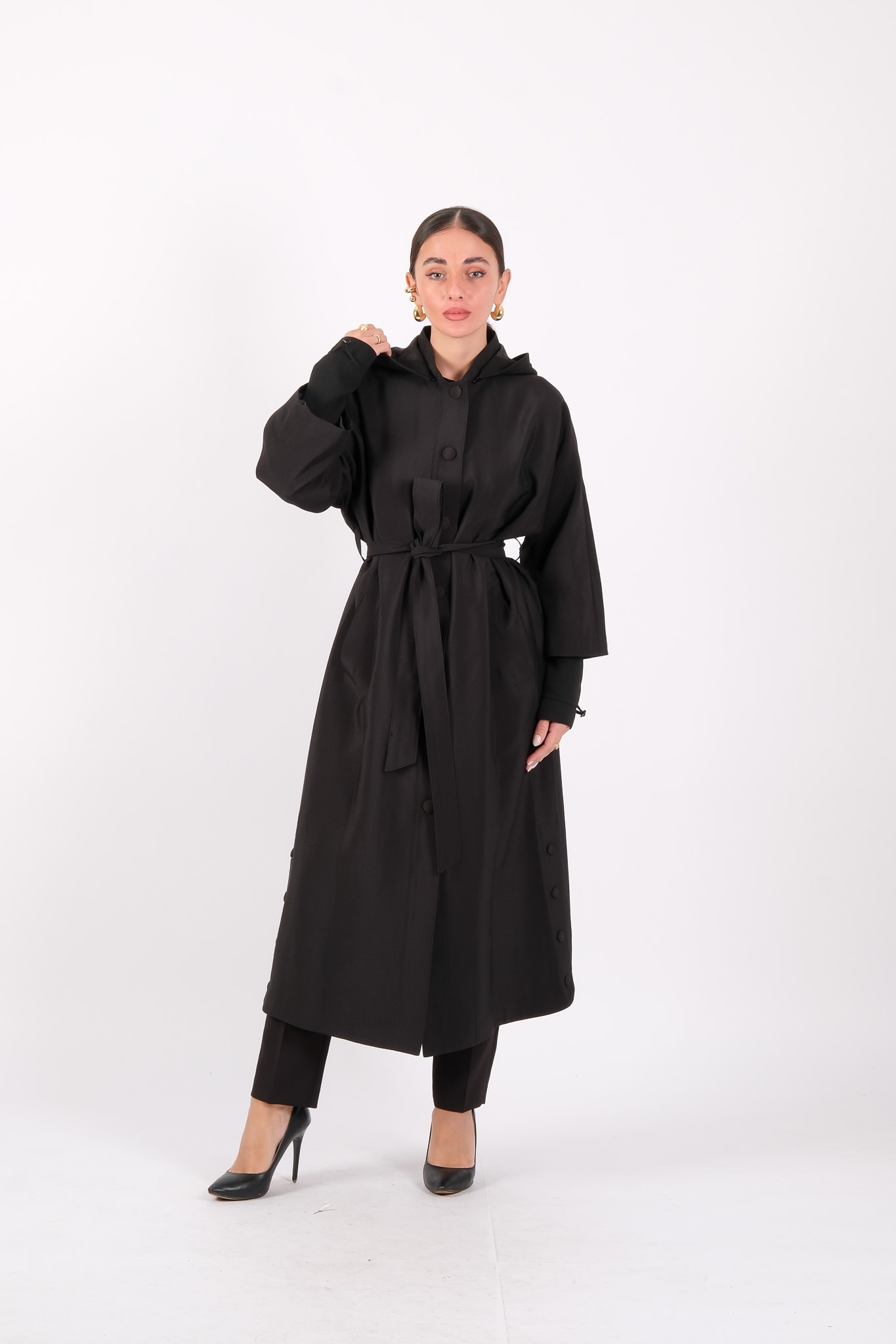 W-26-835 MASSİMO DONNA KAP - Black