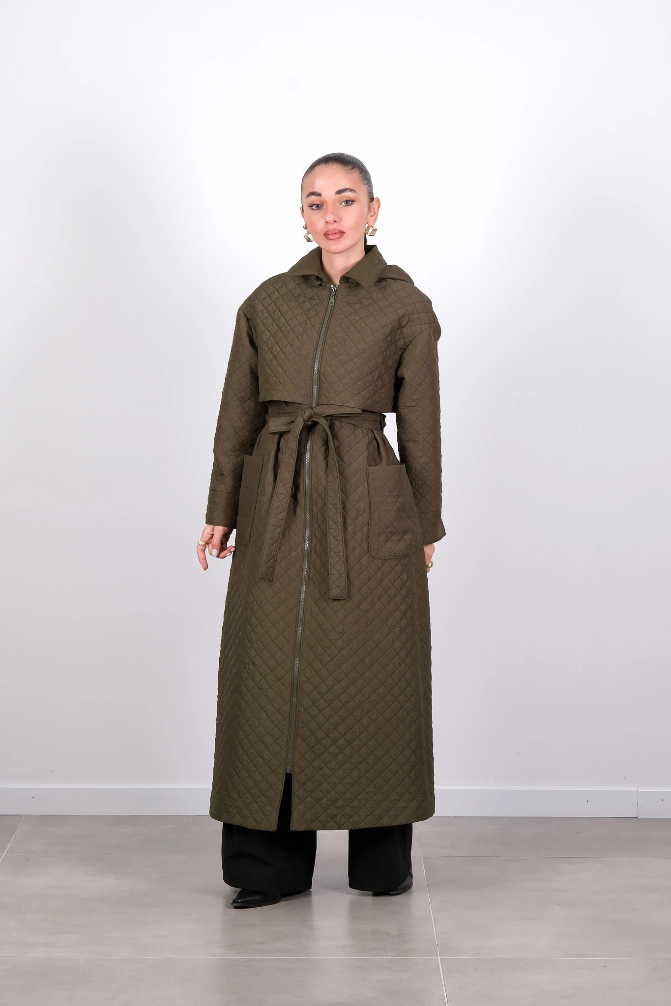 W-26-846 MASSİMO DONNA TRENÇ - Haki