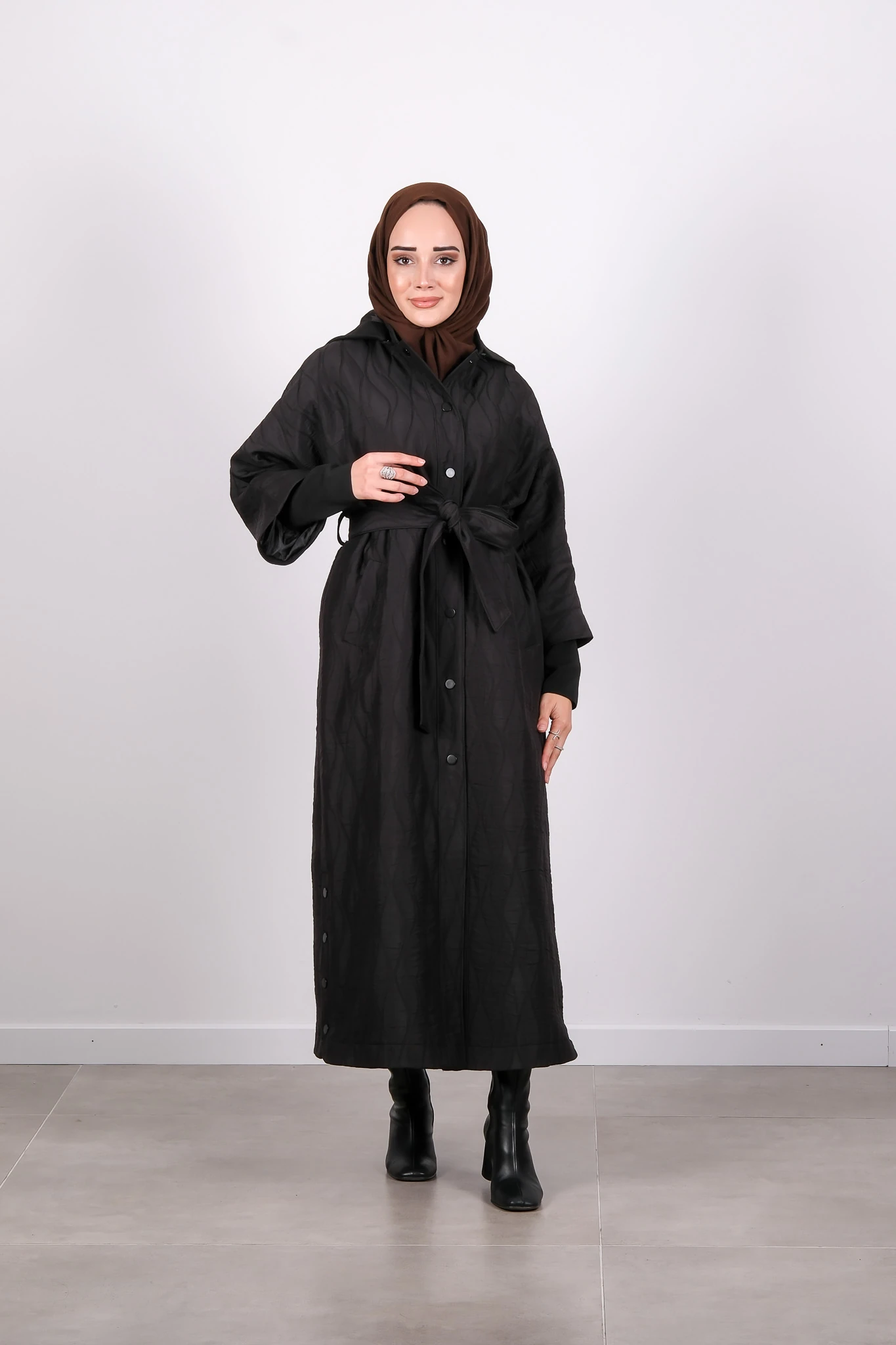 W-26-836 MASSİMO DONNA KAP - Black
