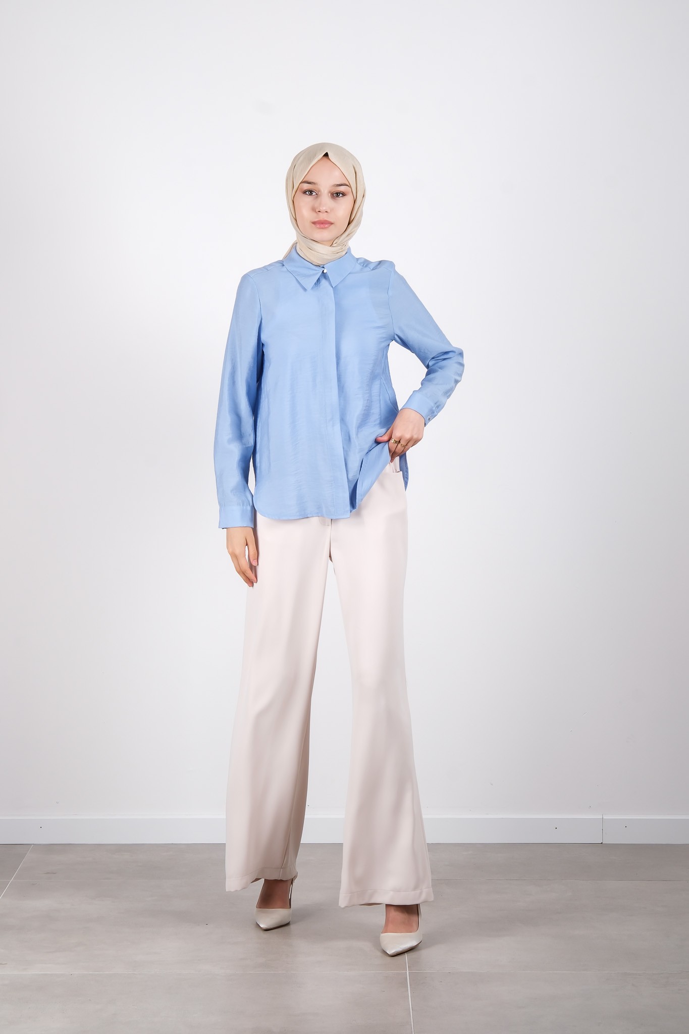 S-25-220 MASSİMO DONNA BLUZ - Mavi