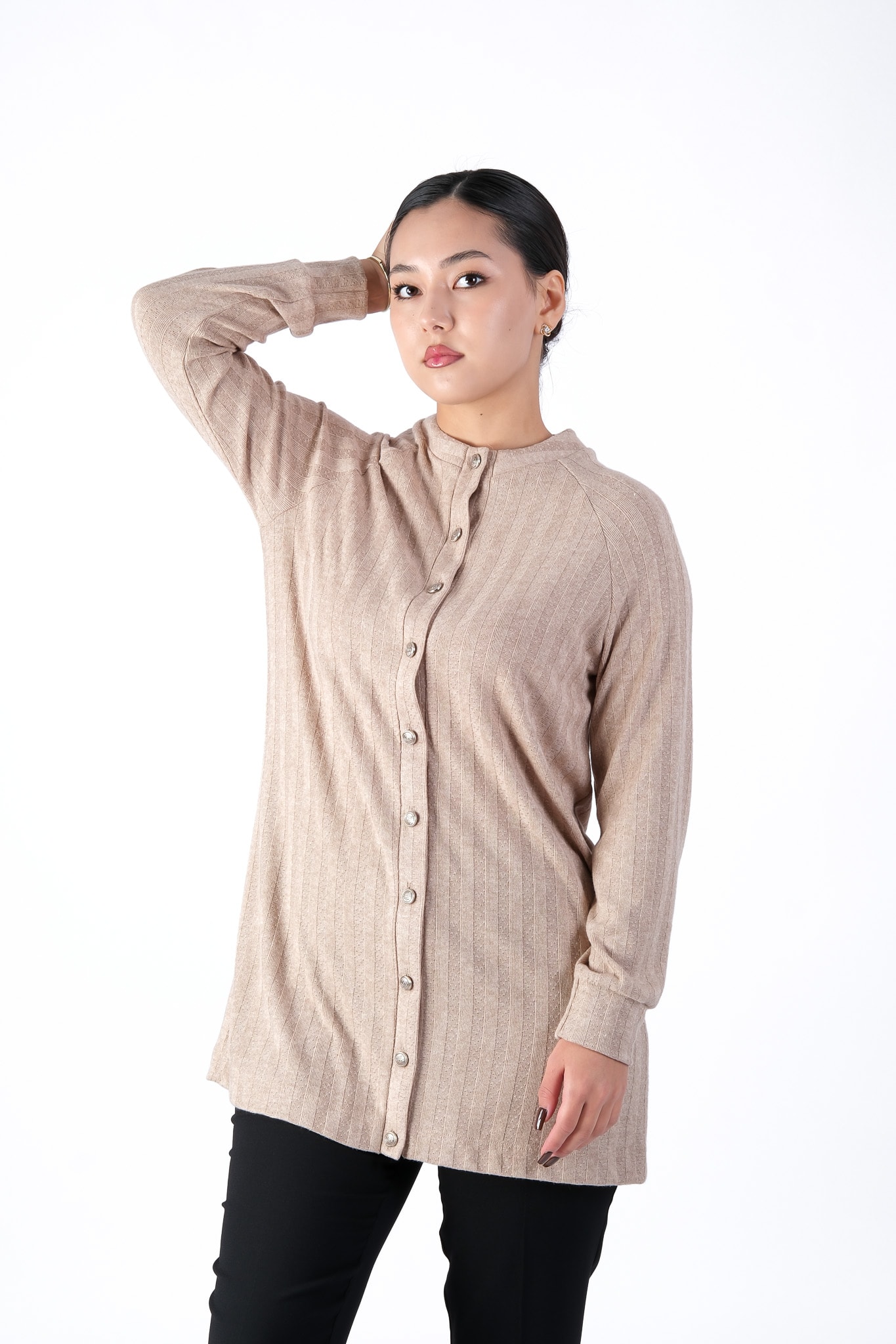 w-26-229 massimo donna bluz - Beige