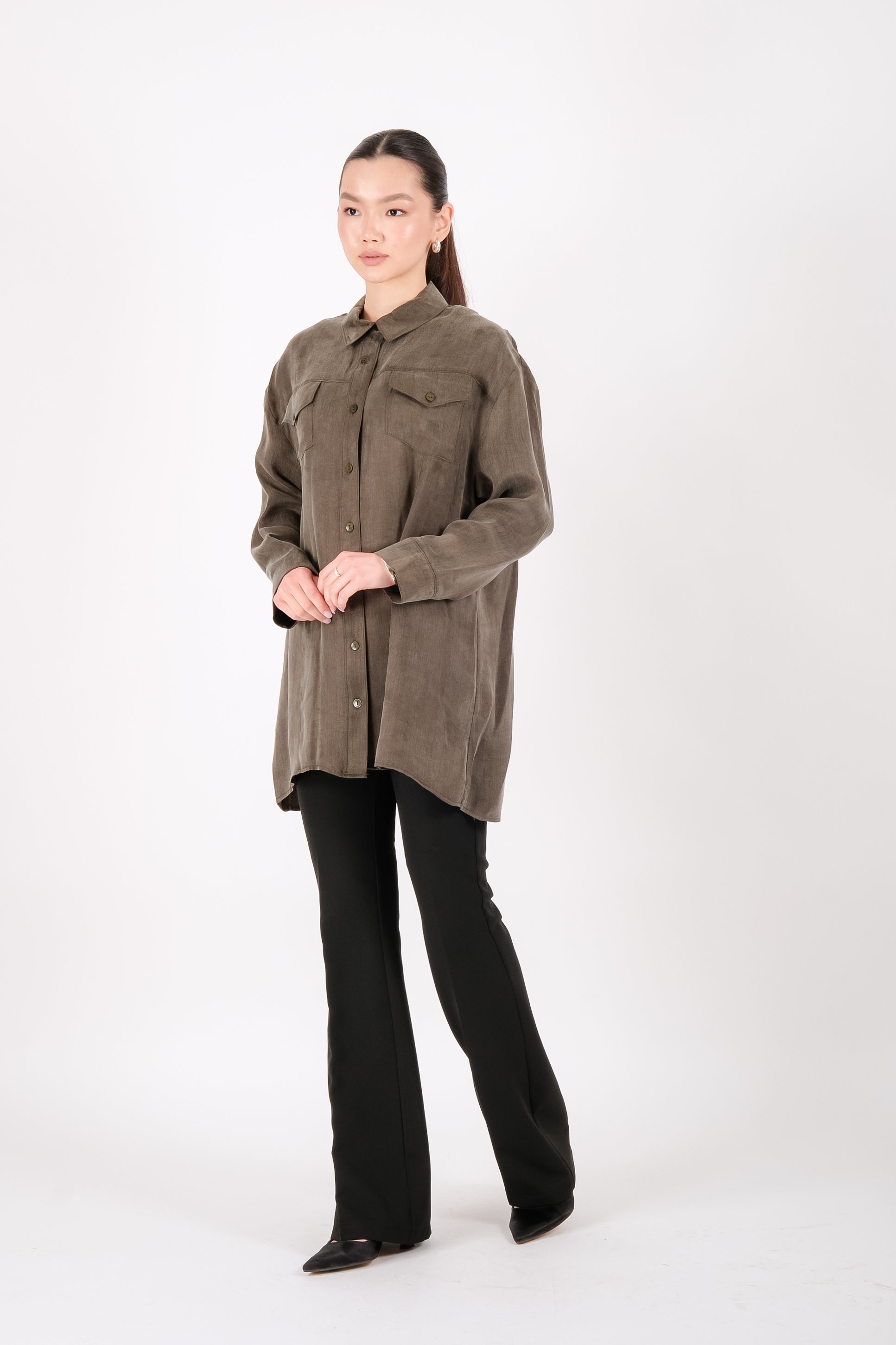 S-25-208 MASSİMO DONNA TUNİK - Haki