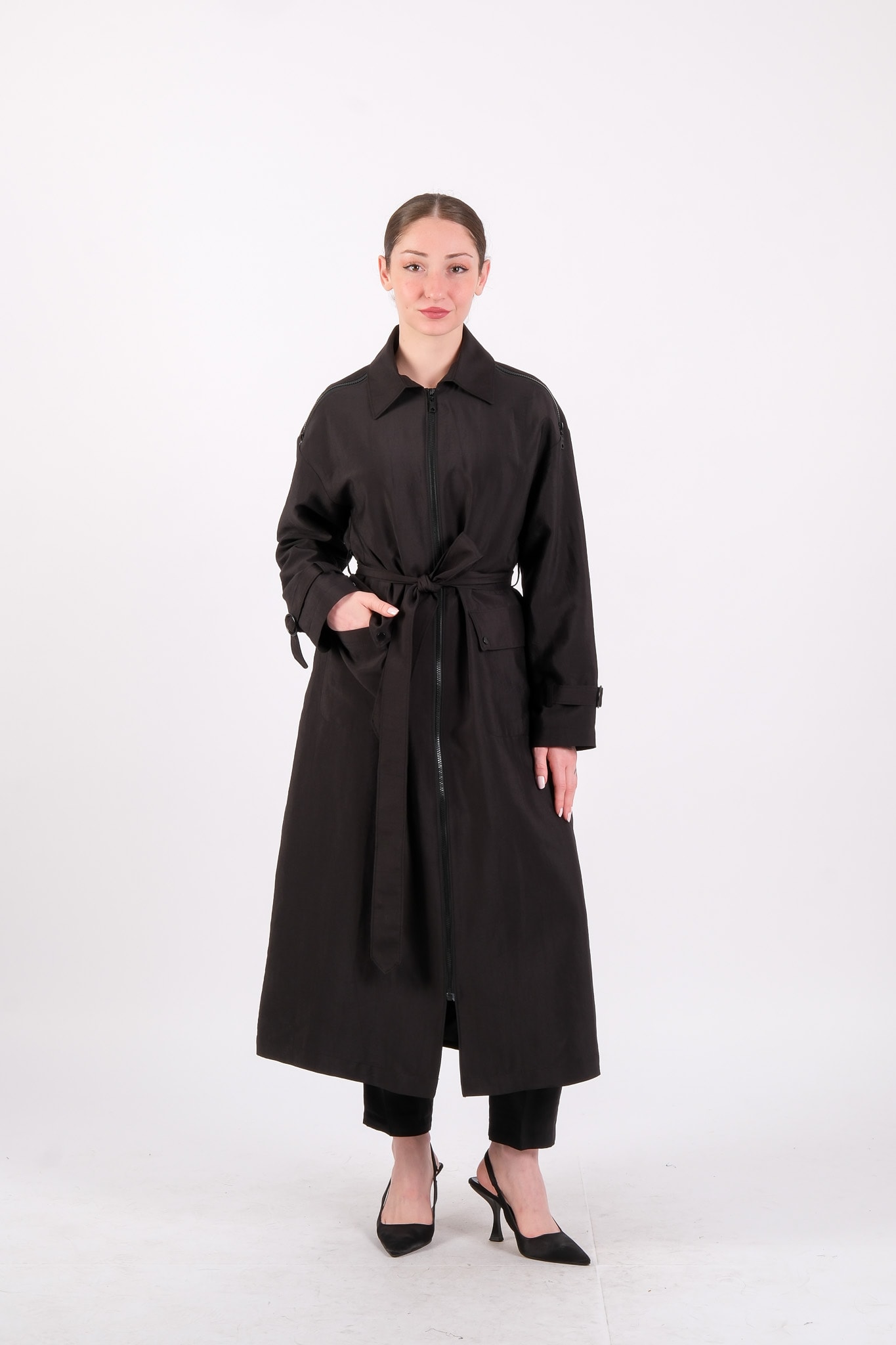W-26-869 MASSİMO DONNA KAP - Black