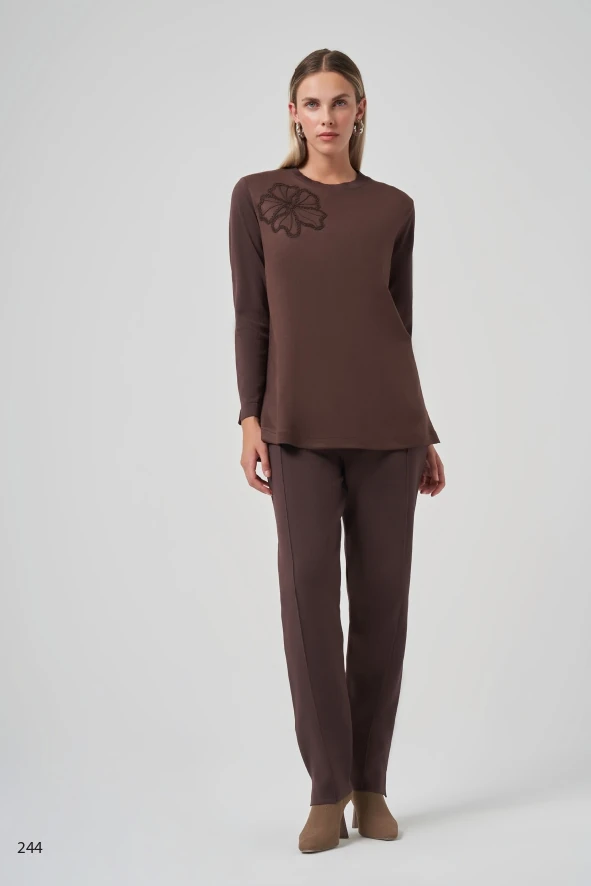 3004 NUSS TUNİK - Kahverengi