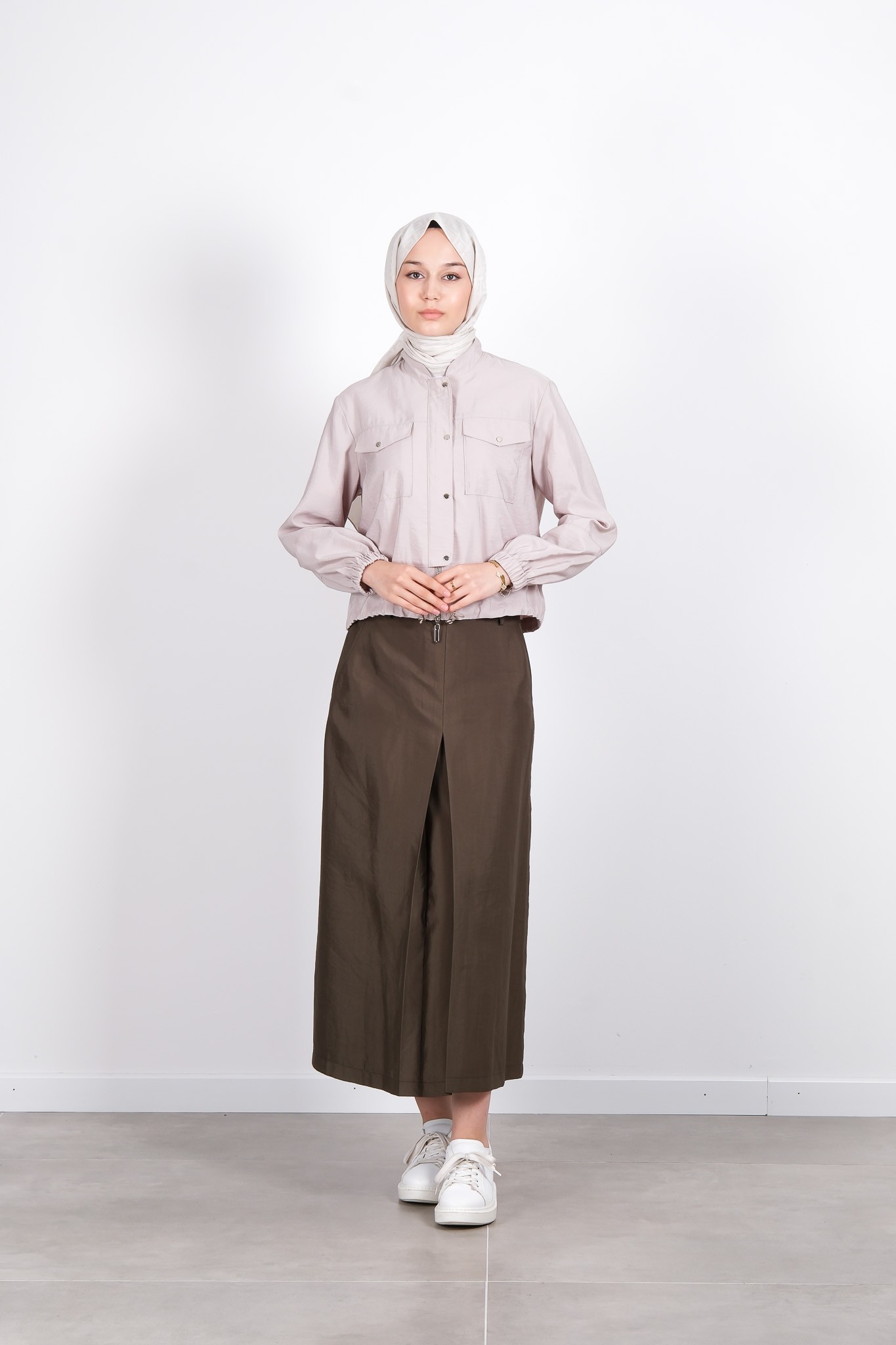 W-26-467 MASSİMO DONNA ETEK - Haki
