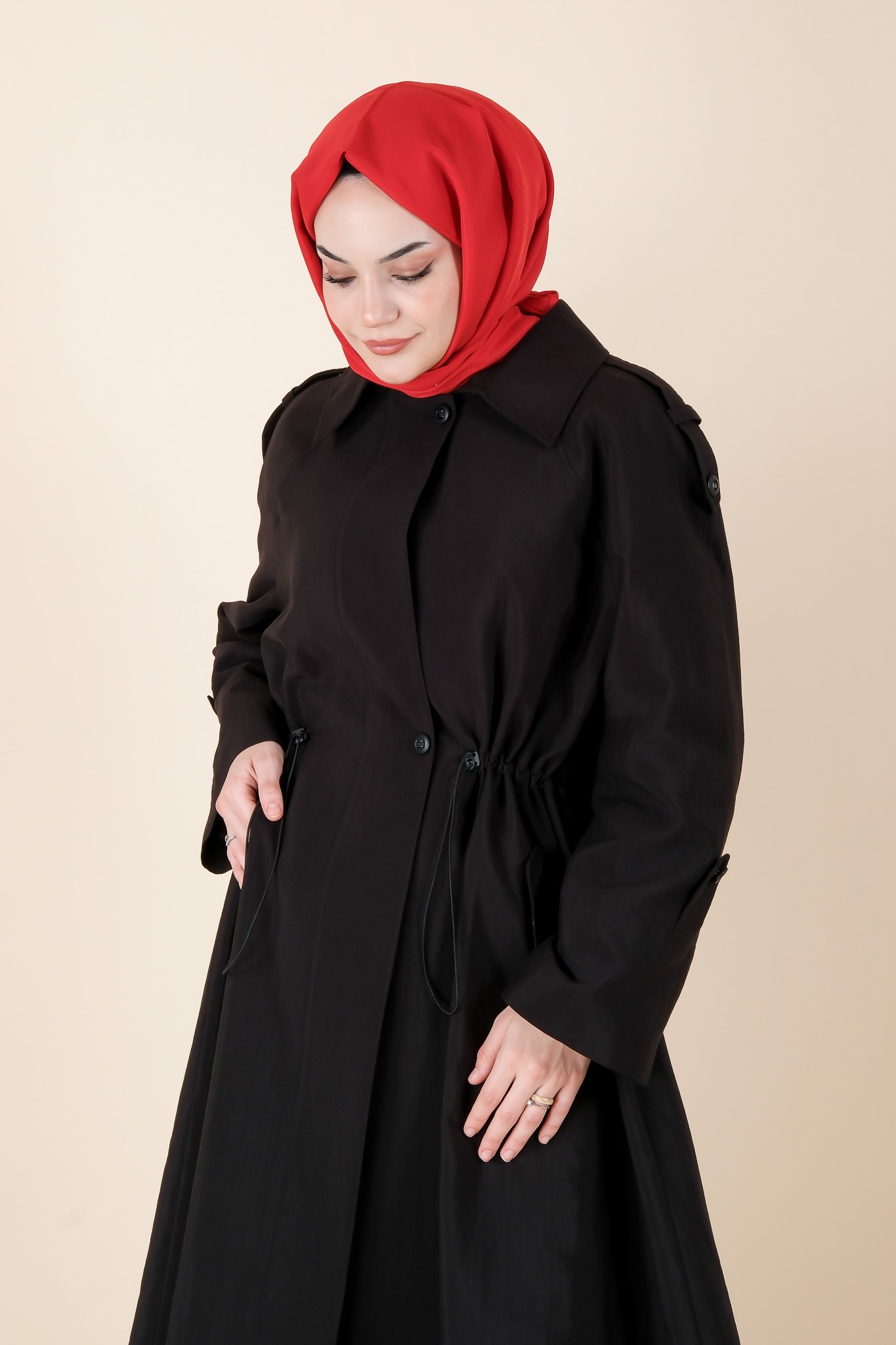 W-25-812 MASSİMO DONNA EPAULETTES COAT