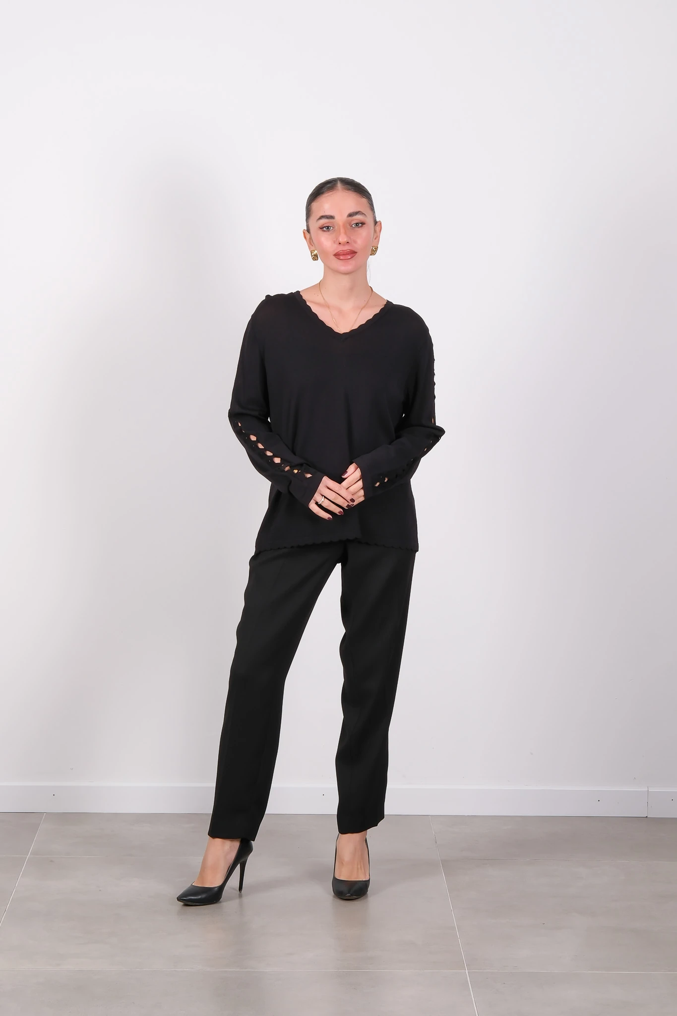 22483 TWOMAİL BLUZ - Siyah