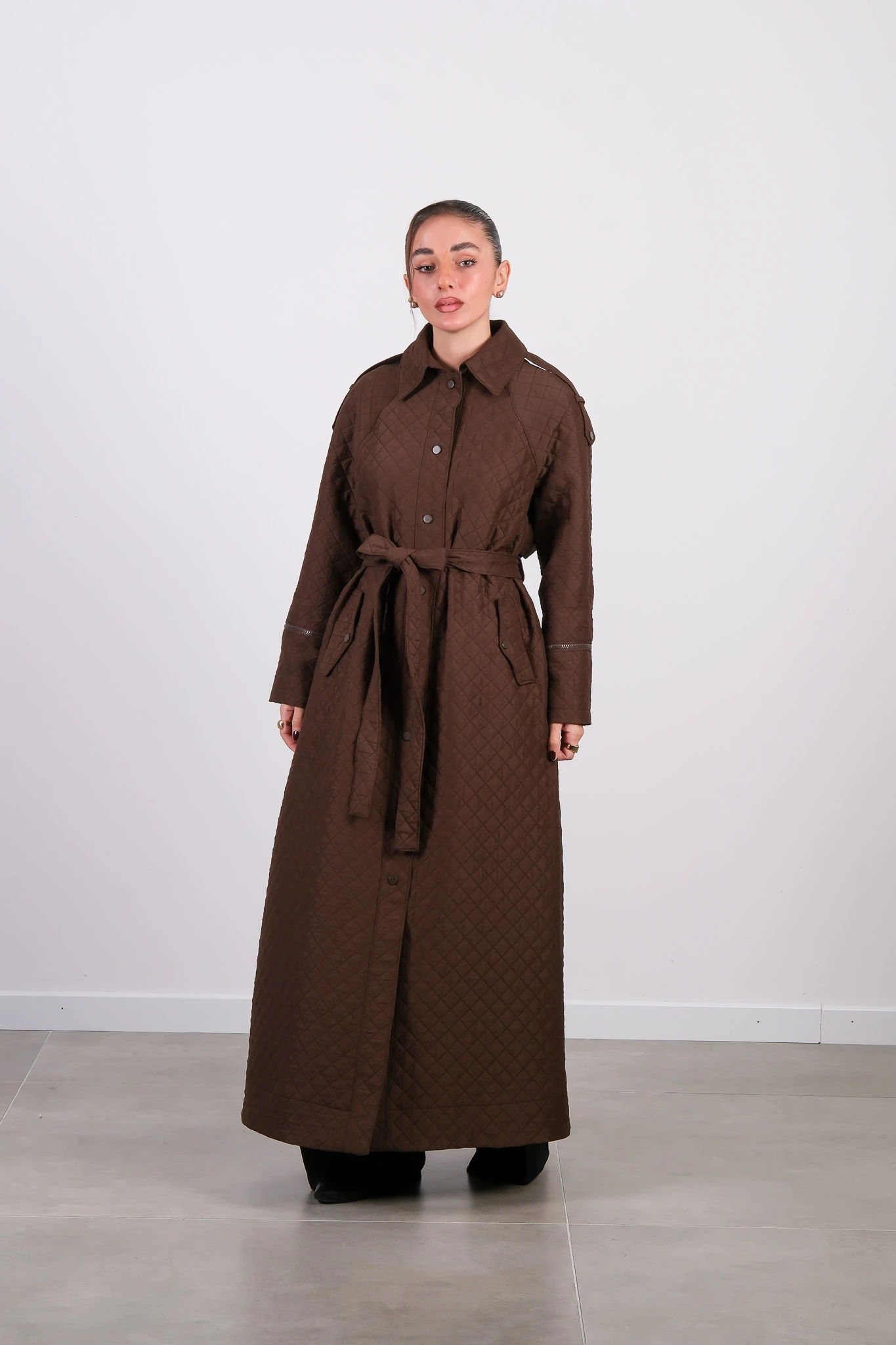 W-26-865 MASSİMO DONNA TRENÇ - Kahverengi