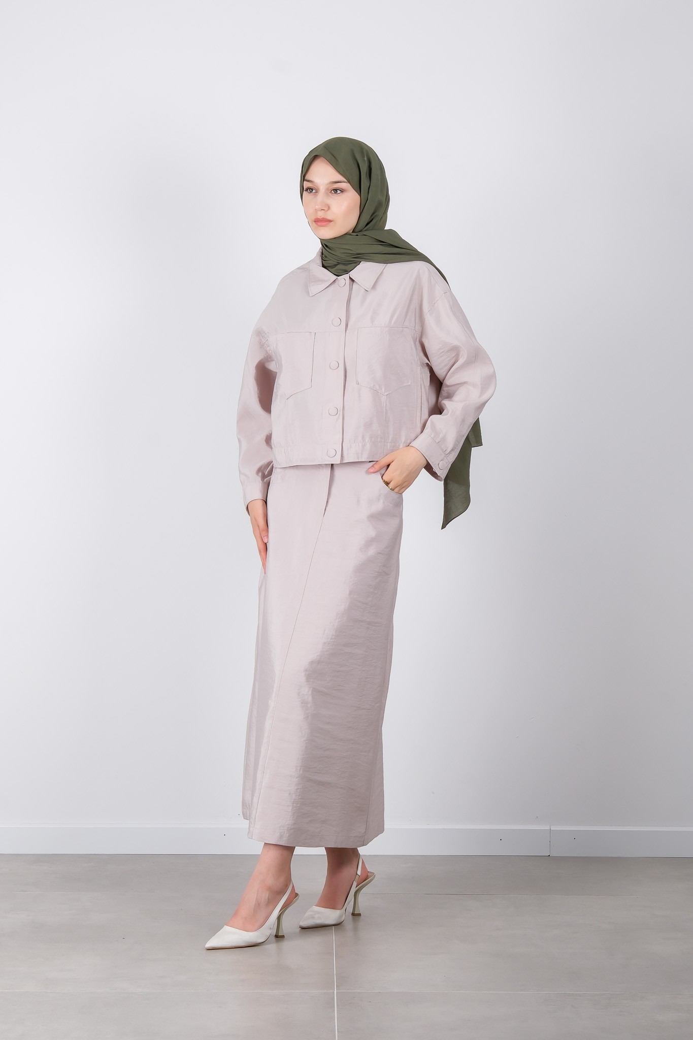 S-25-410 MASSİMO DONNA ETEK - Stone