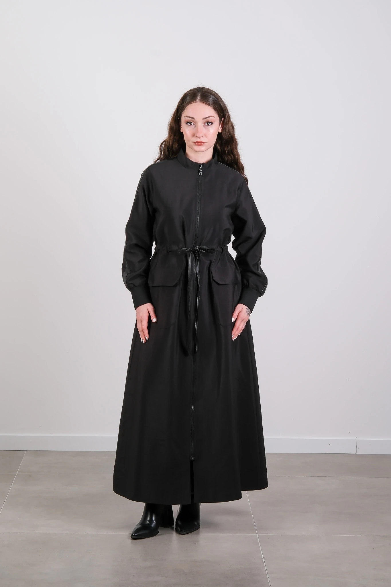 W-26-831 MASSİMO DONNA TRENÇKOT - Siyah