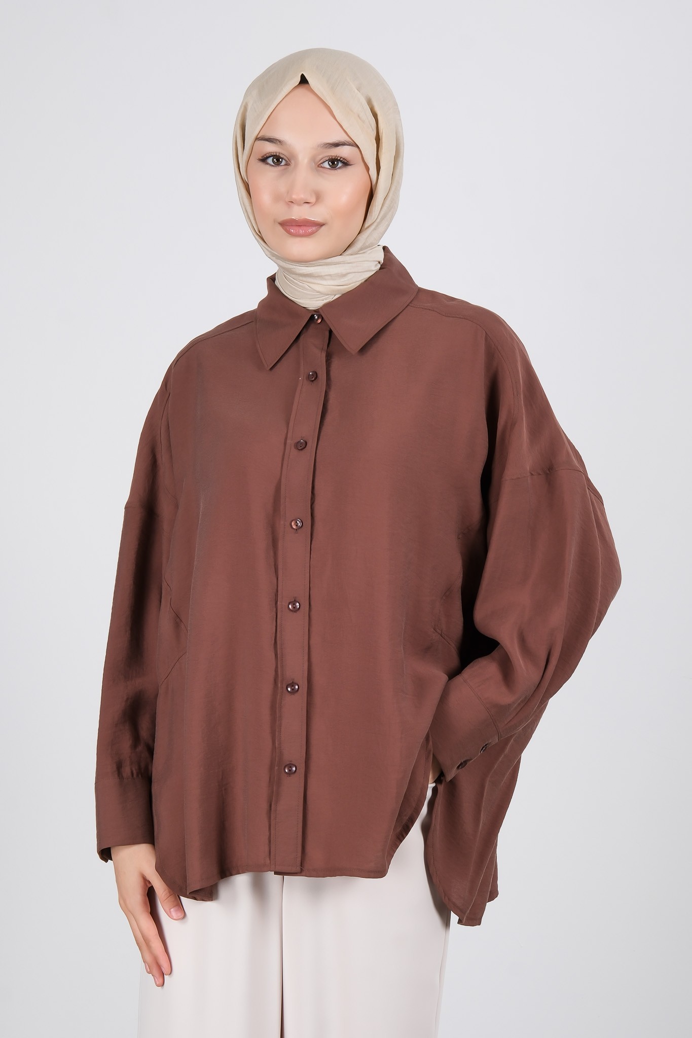 S-25-216 MASSİMO DONNA TUNİK - Kahve