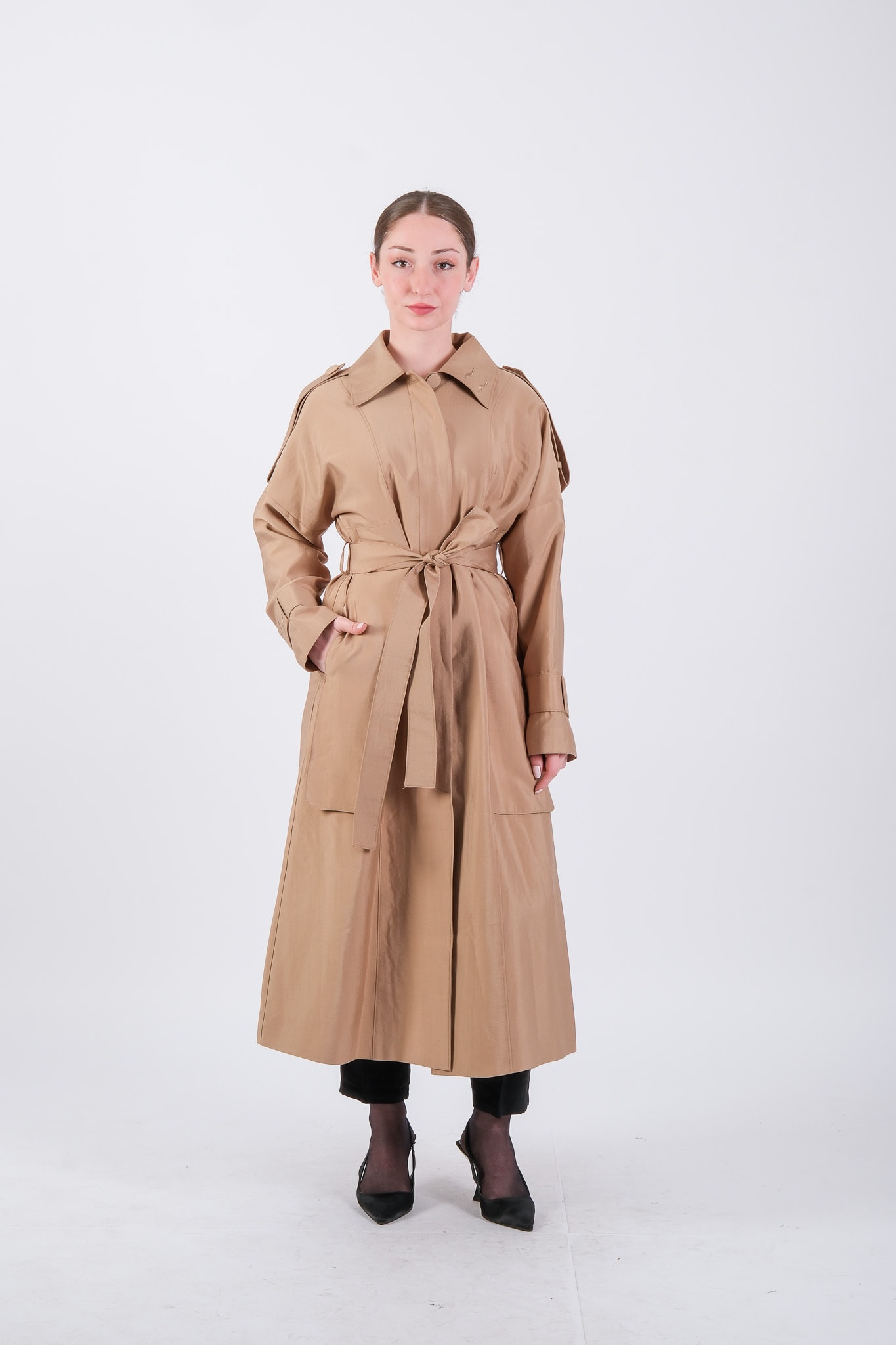 W-26-885 MASSİMO DONNA KAP - Beige