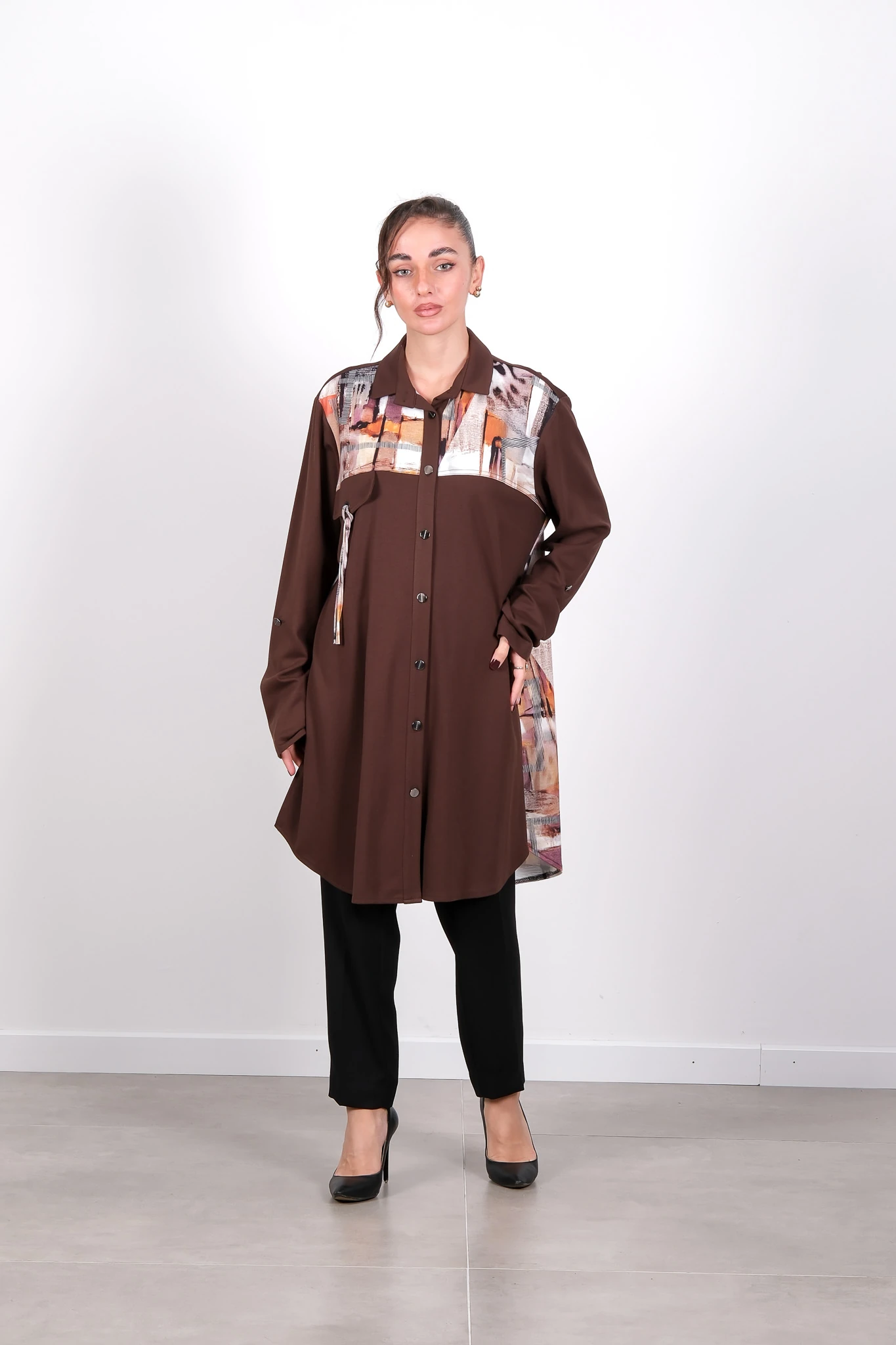 5854 LOOK TUNİK - Kahverengi