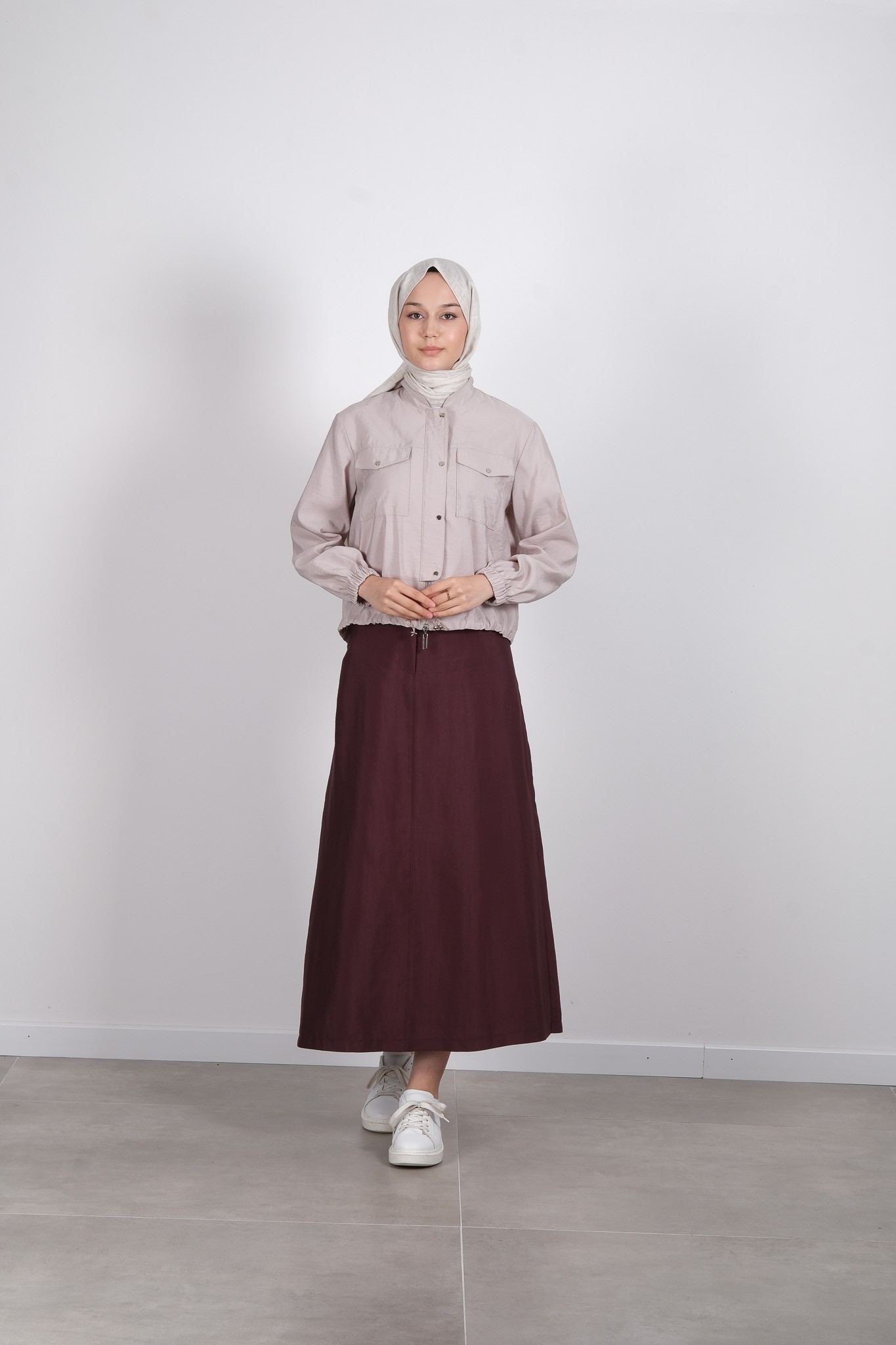 W-26-410 MASSİMO DONNA ETEK - Mürdüm
