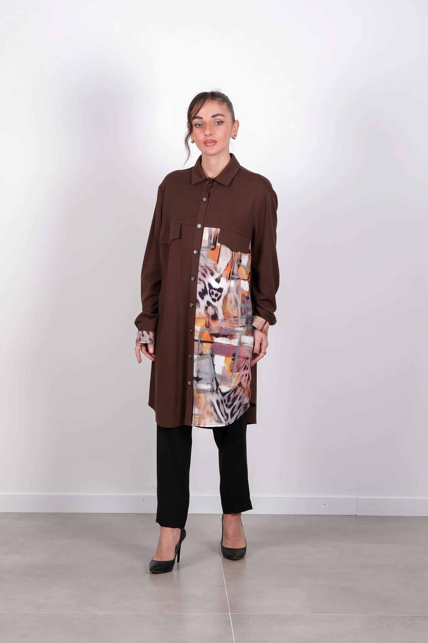 5858 LOOK GÖMLEK - Kahverengi