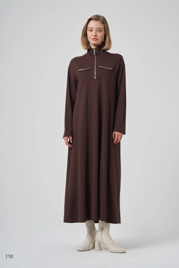 2013 NUSS ELBİSE - Kahverengi