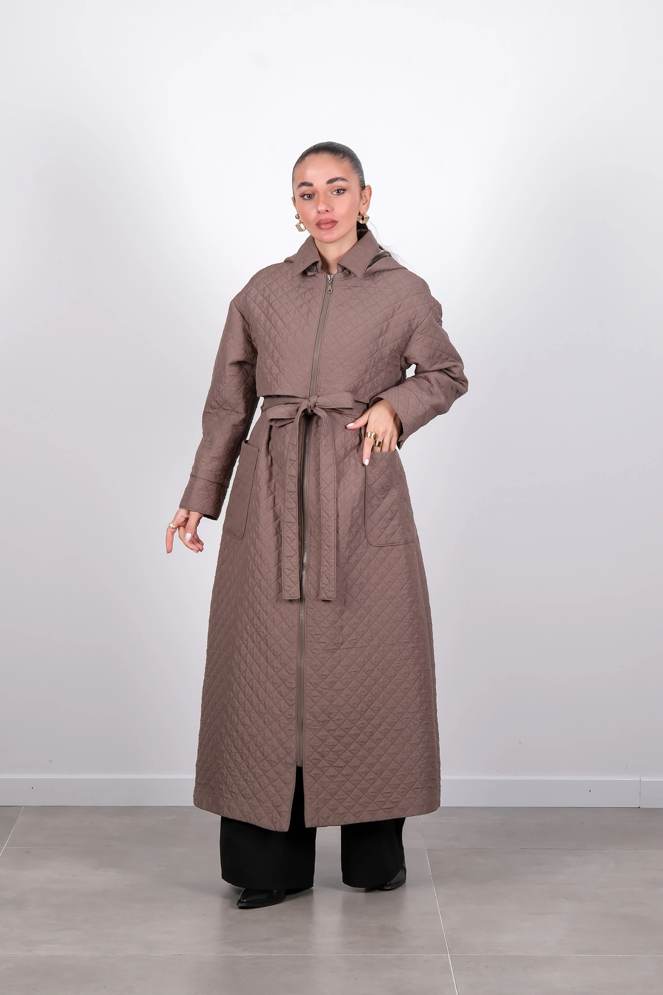 W-26-846 MASSİMO DONNA TRENÇ - Vizon