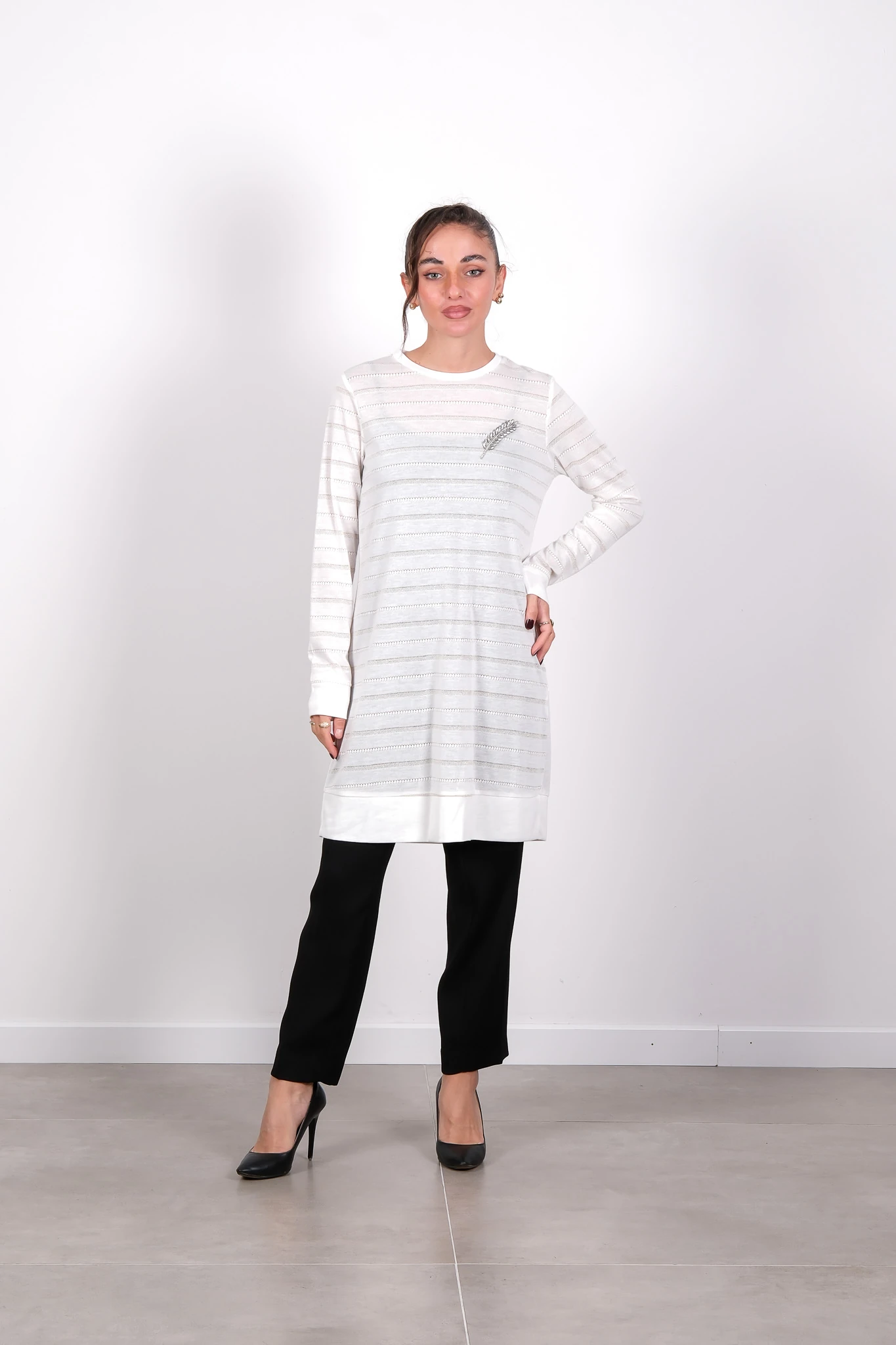 8009 LOOK TUNİK - Ekru