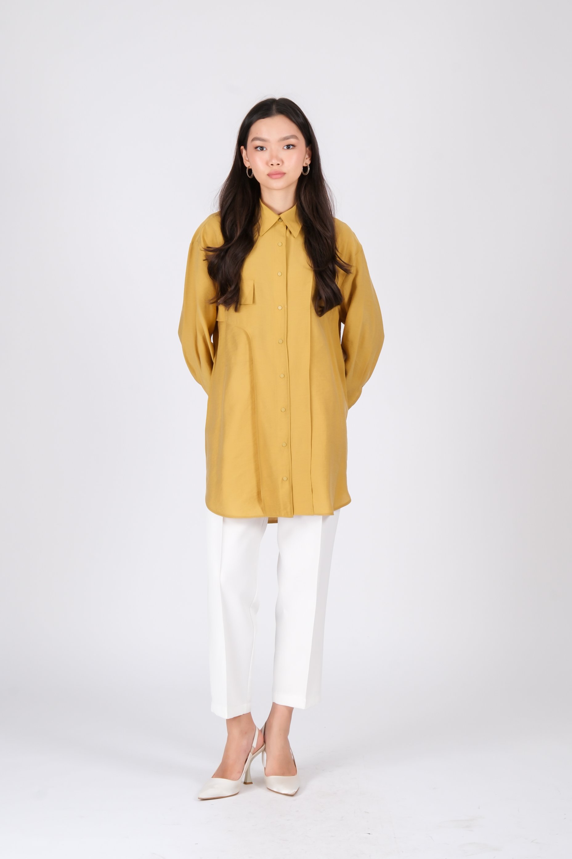 S-25-263 MASSİMO DONNA TUNİK - Hardal