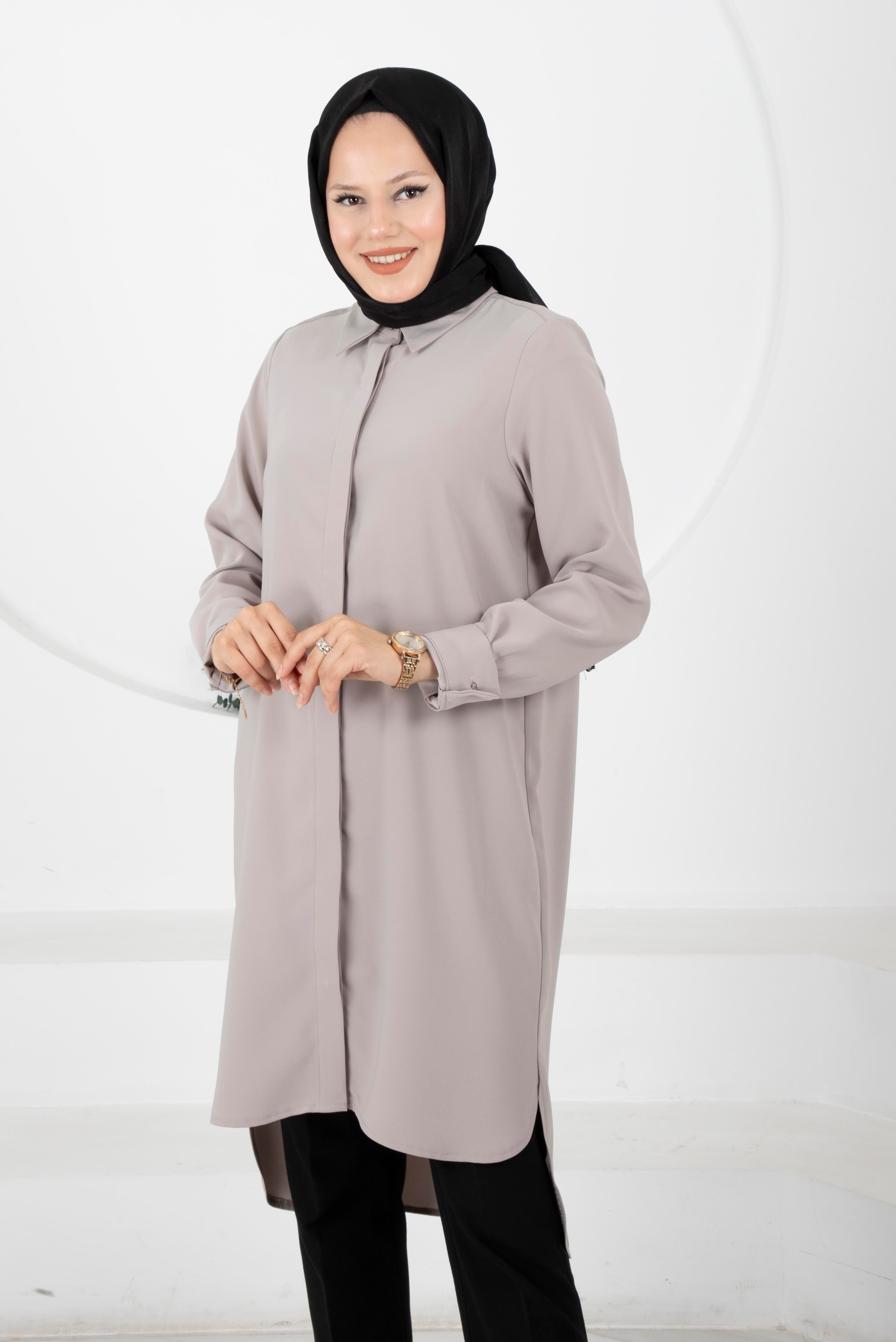 W-24-223 MASSİMO DONNA TUNİK - Taş