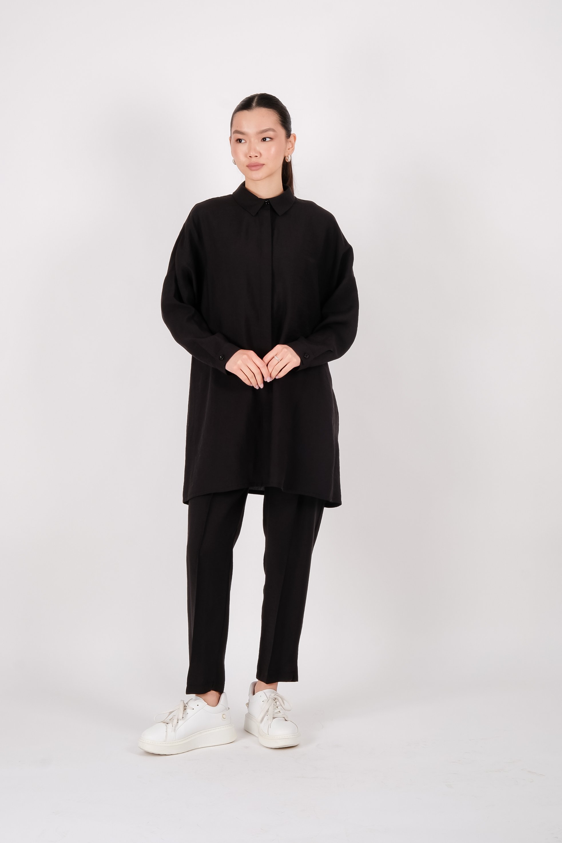 S-25-315 MASSİMO DONNA PANTOLON - Siyah