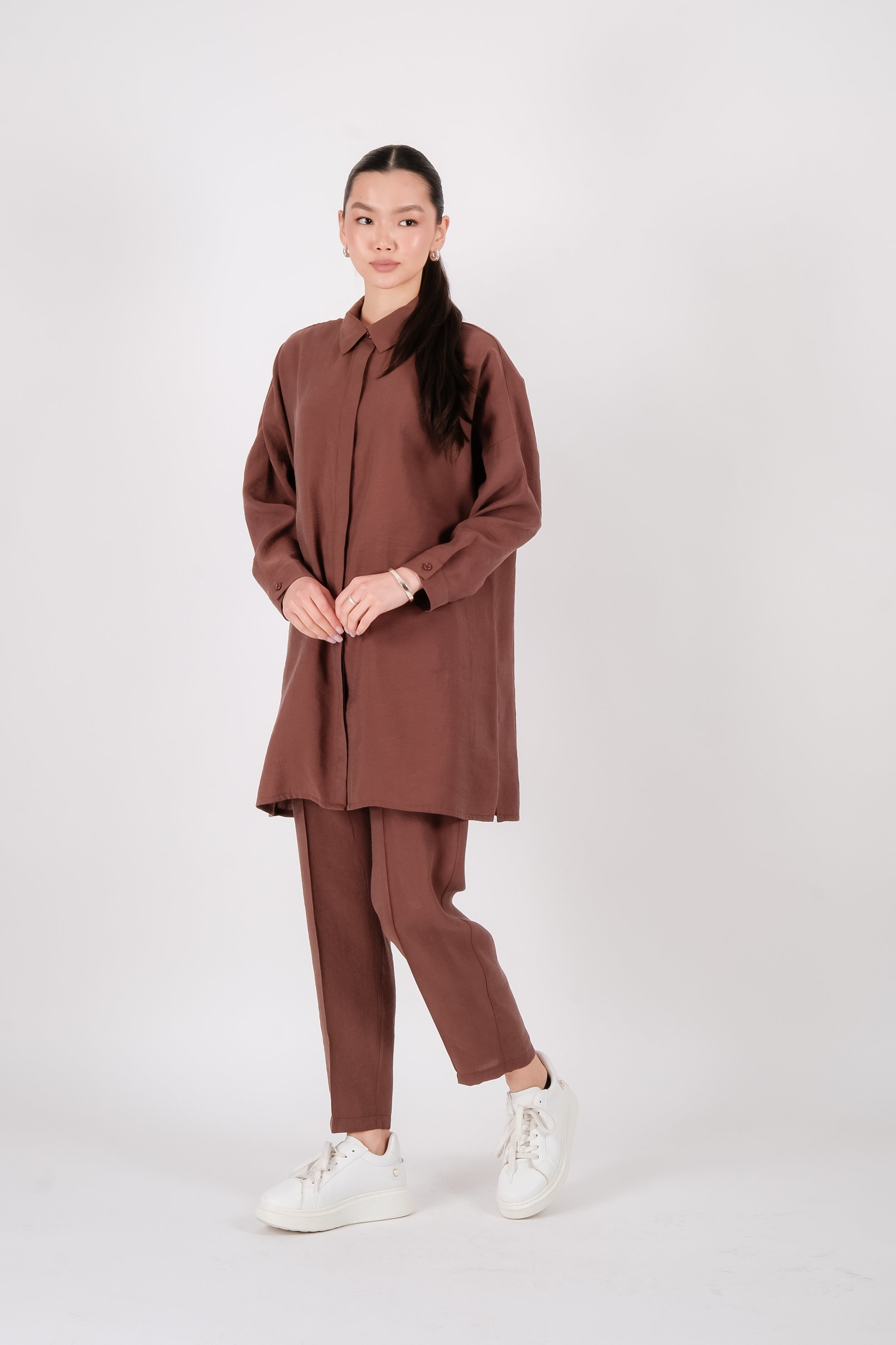S-25-315 MASSİMO DONNA PANTOLON - Kahve