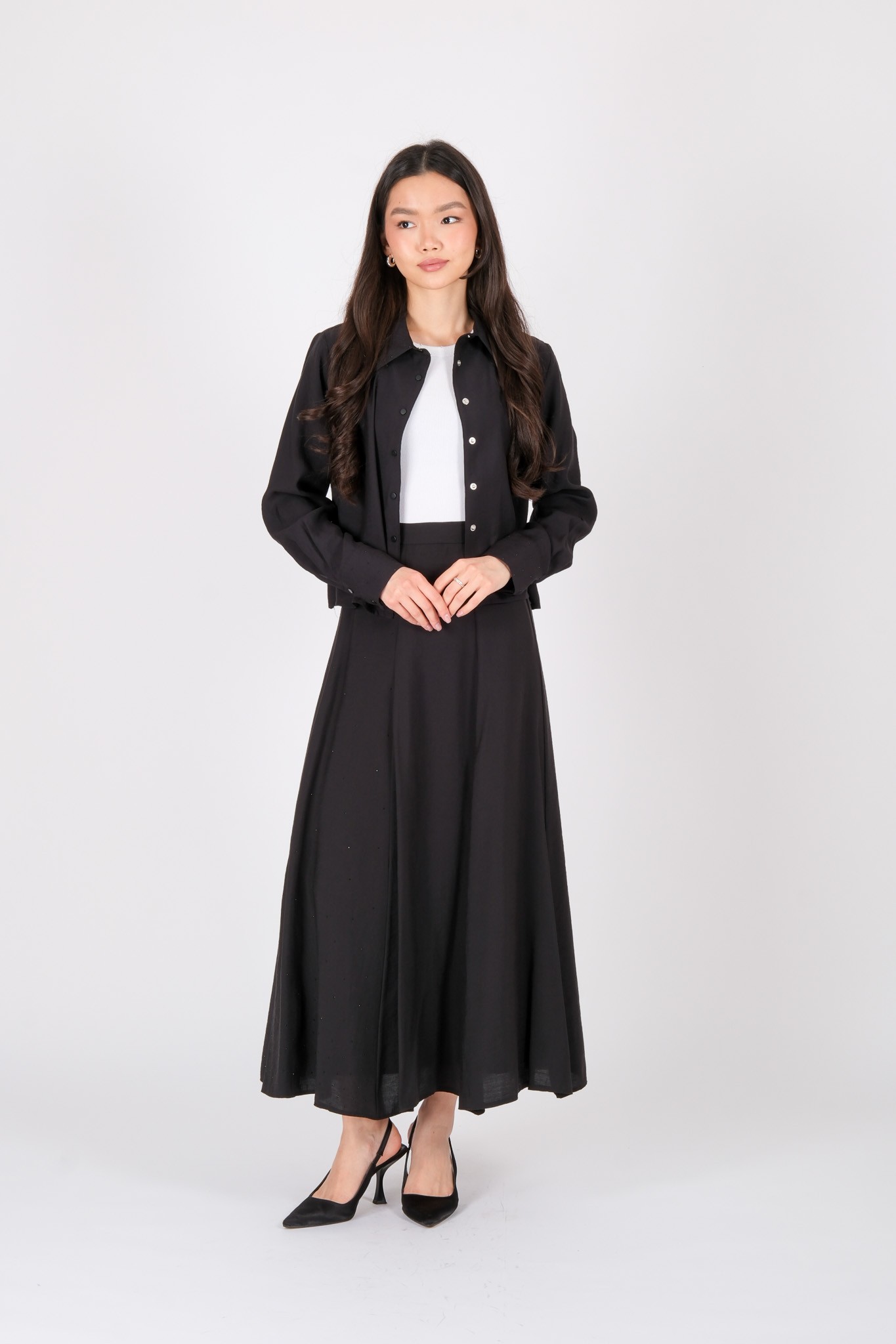 S-25-454 MASSIMO DONNA SKIRT - Black
