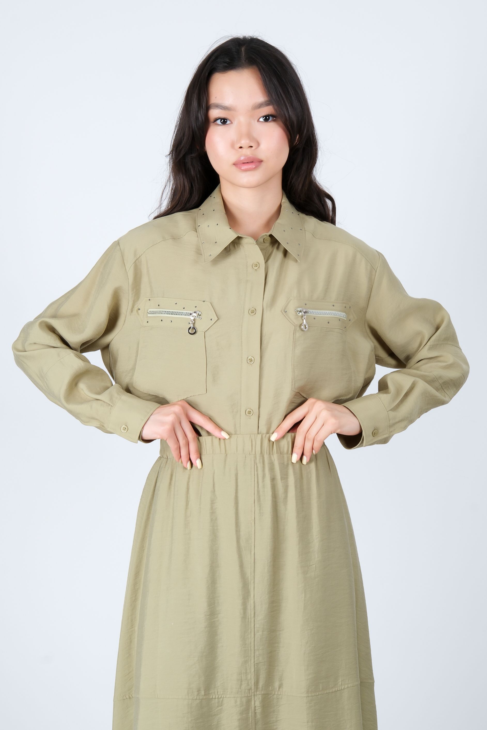S-25-121 MASSİMO DONNA BLUZ - Yeşil