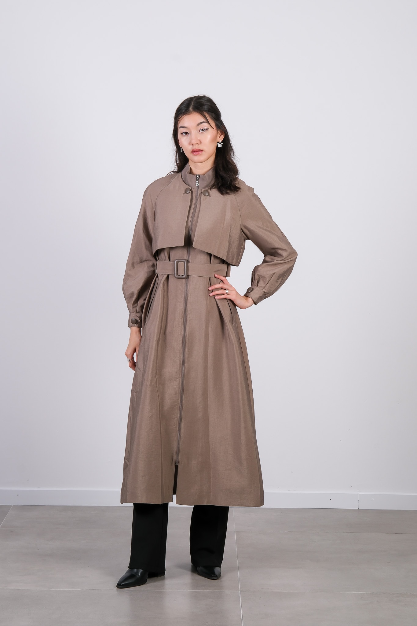 W-26-878 MASSİMO DONNA KAP - Vizon