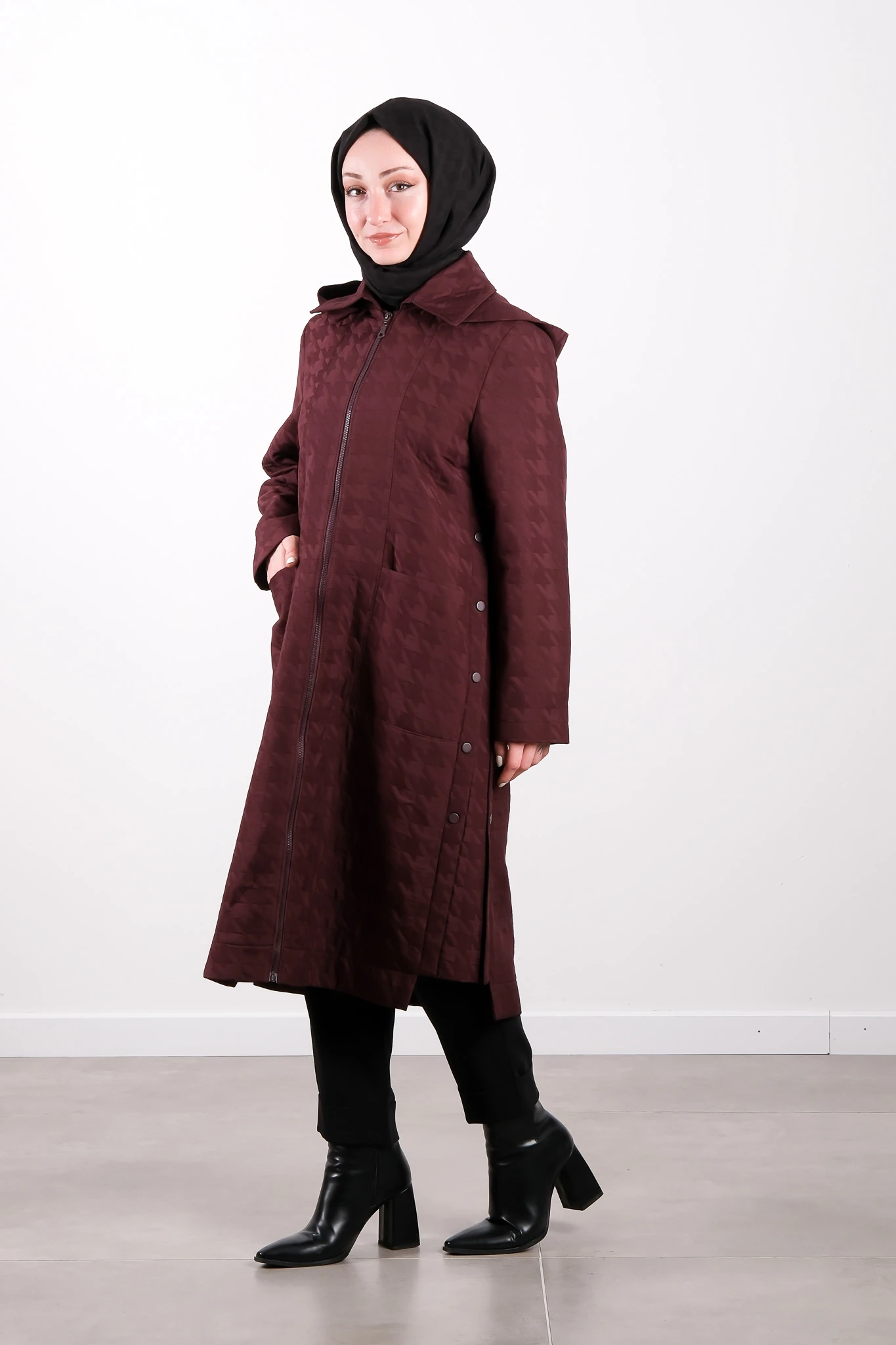 W-26-898 MASSİMO DONNA KAP - Plum