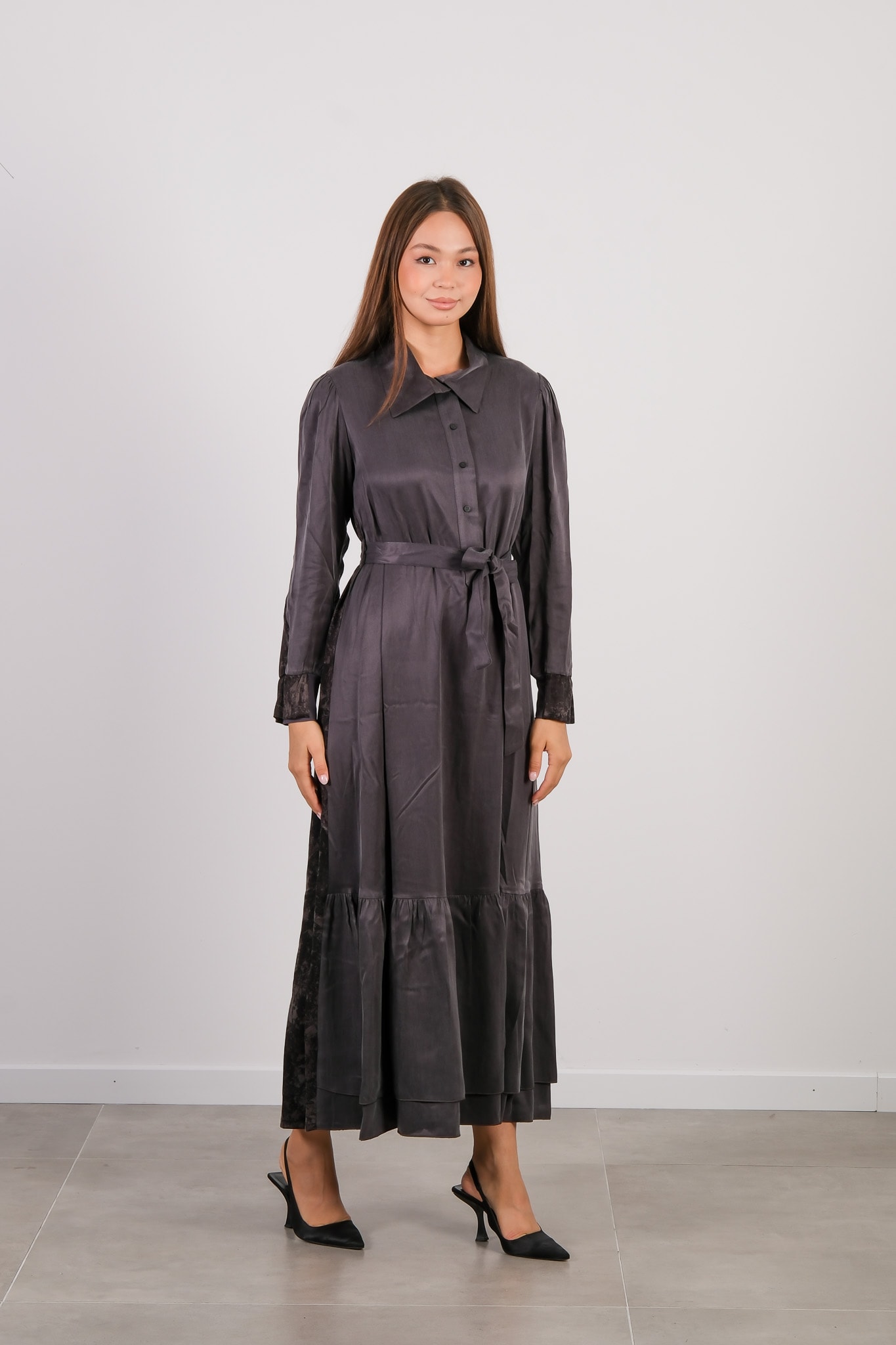 38827 MİSSWHENCE ELBİSE - Gri