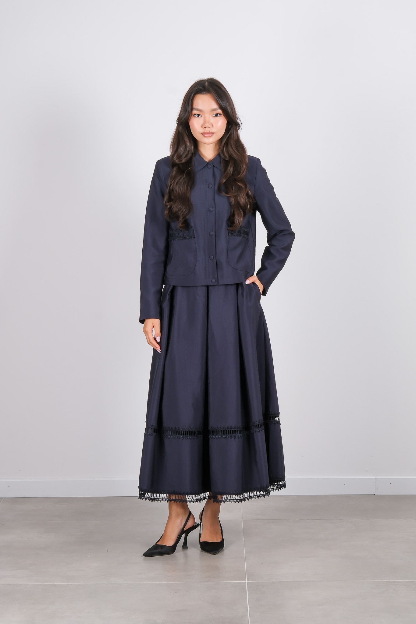 W-26-475 MASSİMO DONNA ETEK - Lacivert