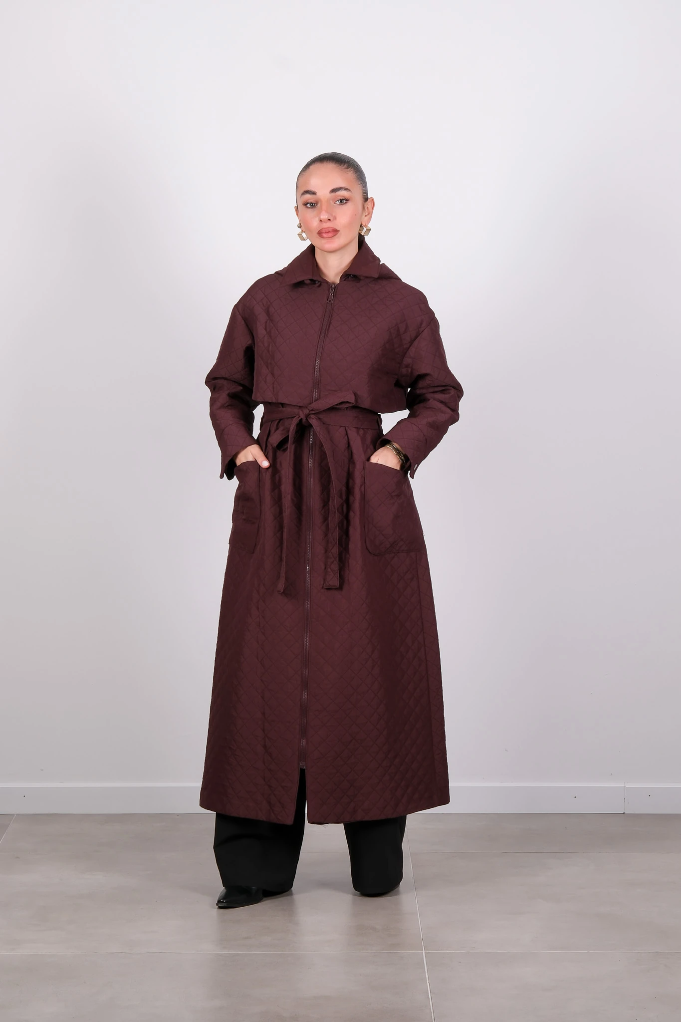 W-26-846 MASSİMO DONNA TRENÇ - Mürdüm