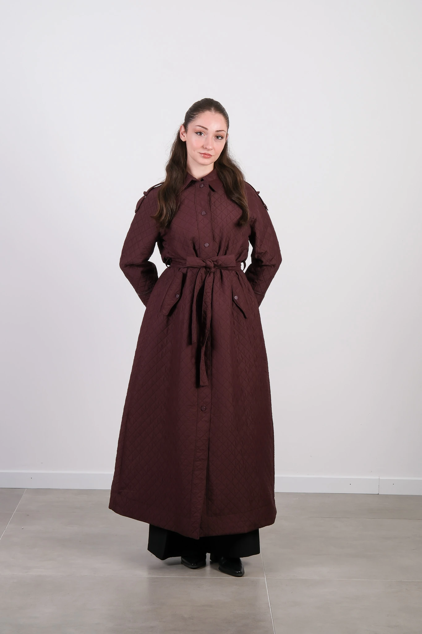 W-26-865 MASSİMO DONNA TRENÇ - Mürdüm