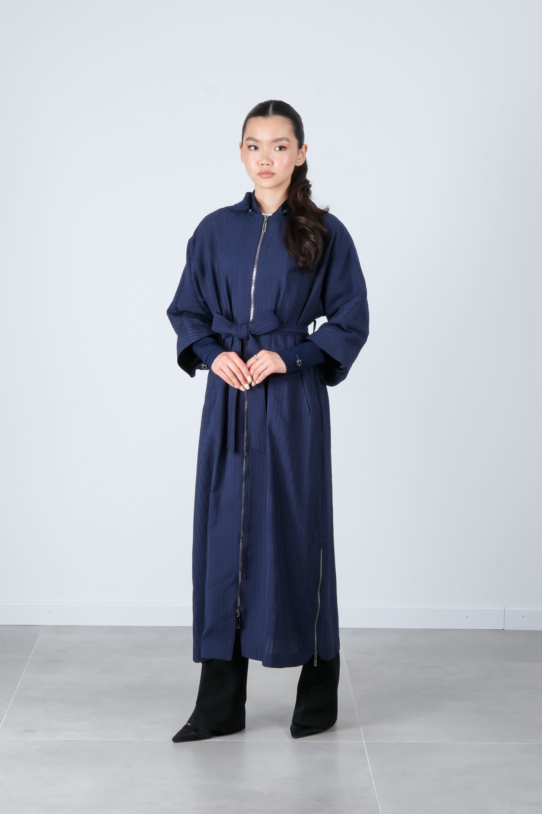 S-25-833 MASSİMO DONNA KAP - ÇİZGİLİ LACİVERT