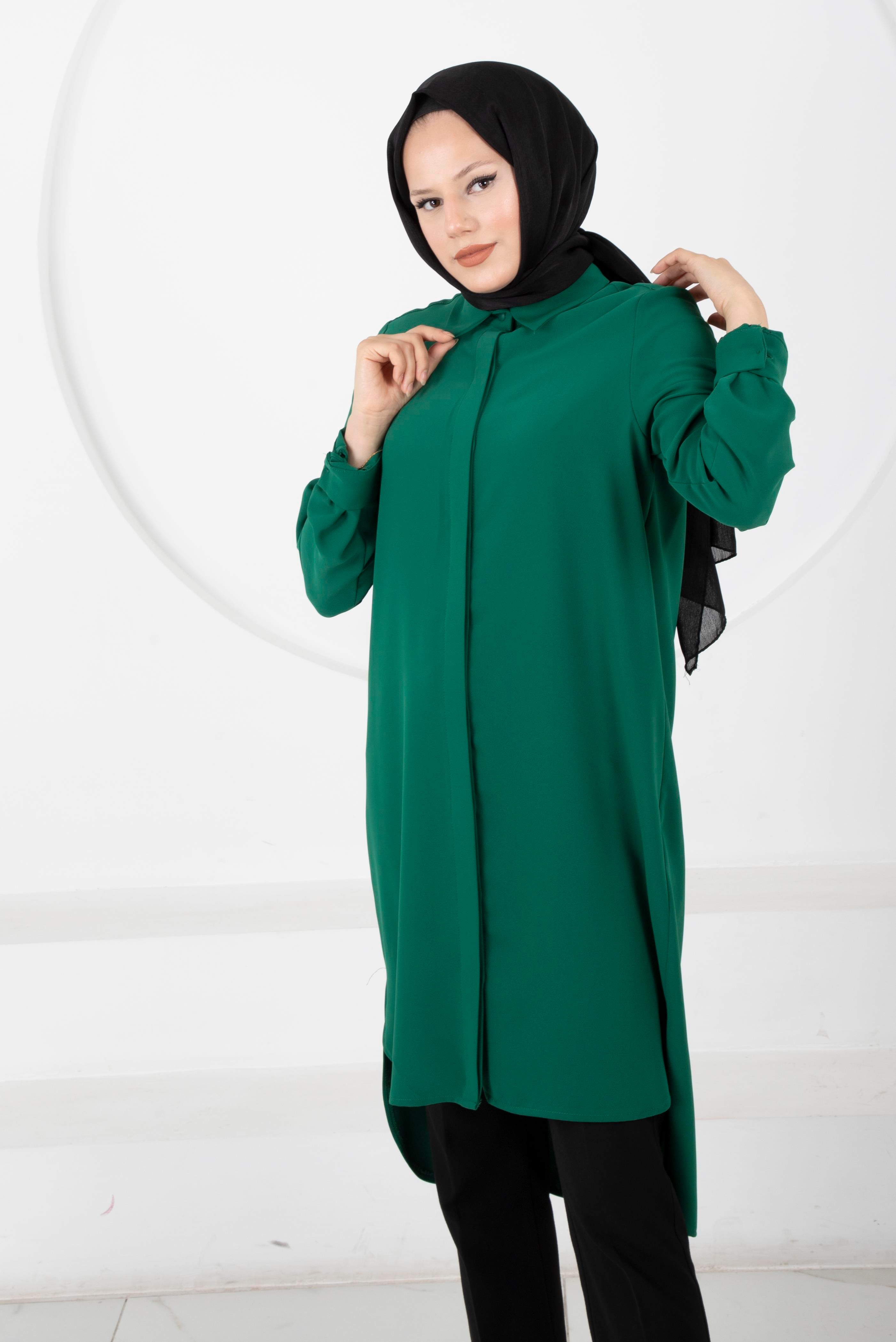 W-24-223 MASSİMO DONNA TUNİK - Yeşil